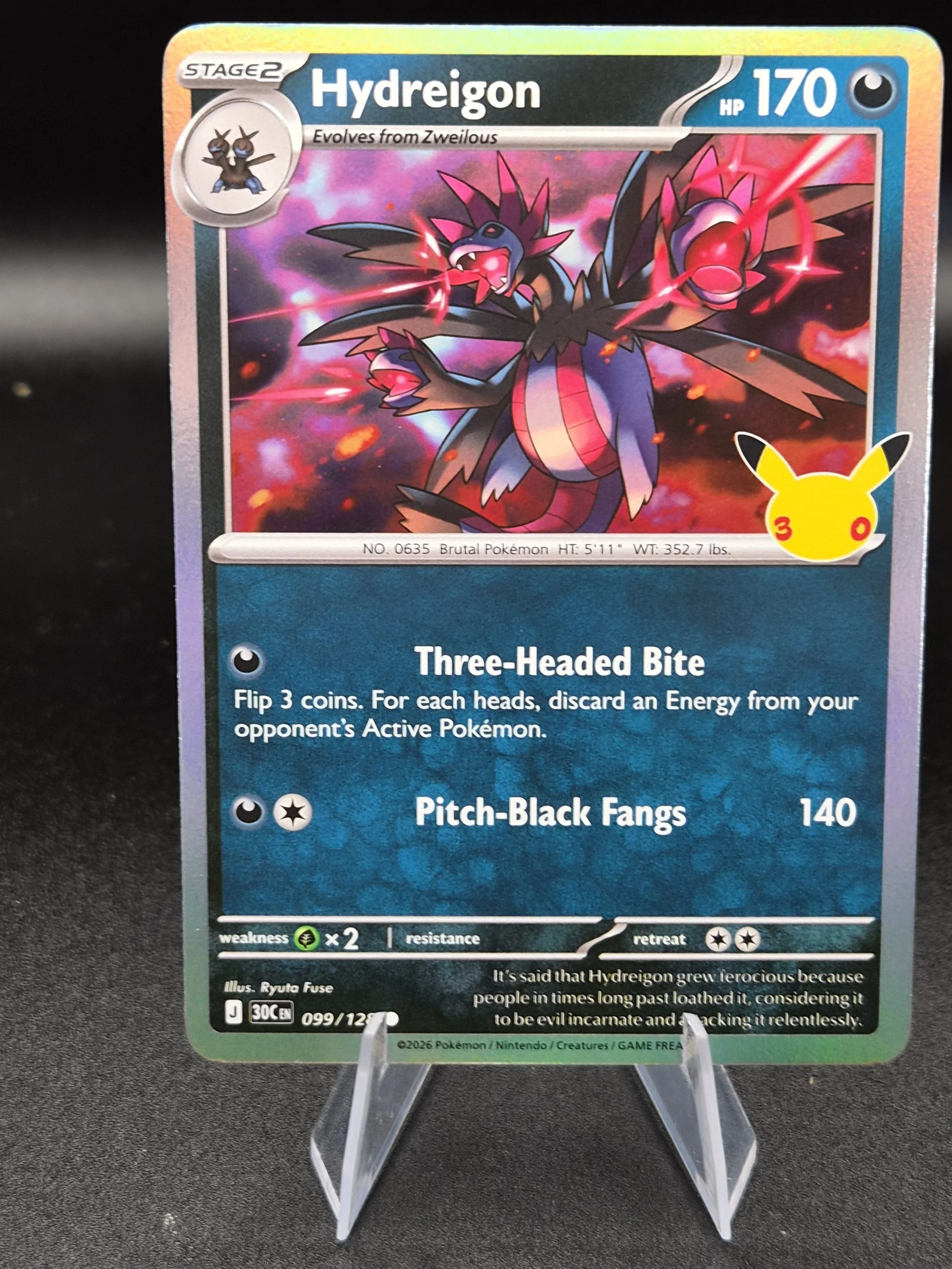 Hydreigon 099/128 – 30th Celebration – English Holo