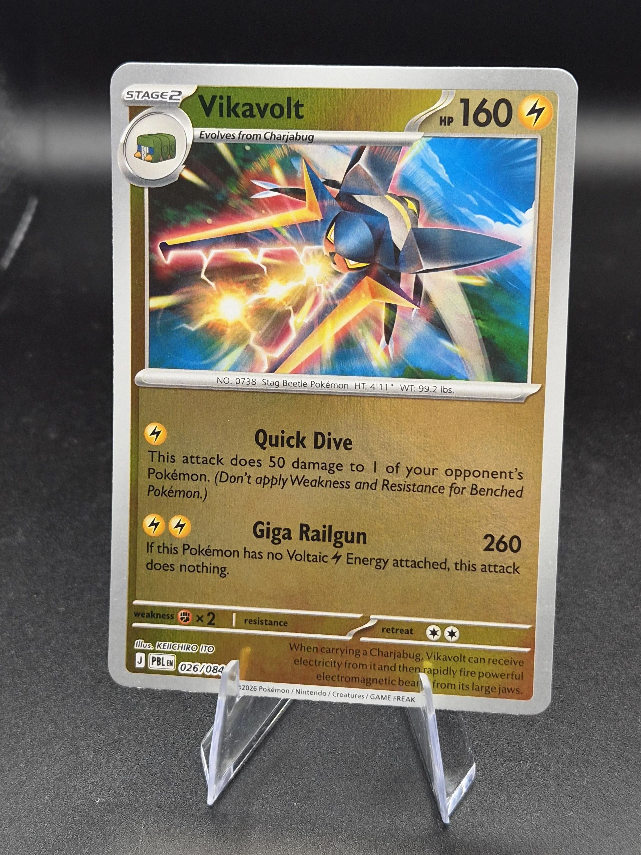 Vikavolt 026/084 Pitch Black Uncommon Reverse Holo Pokémon Card
