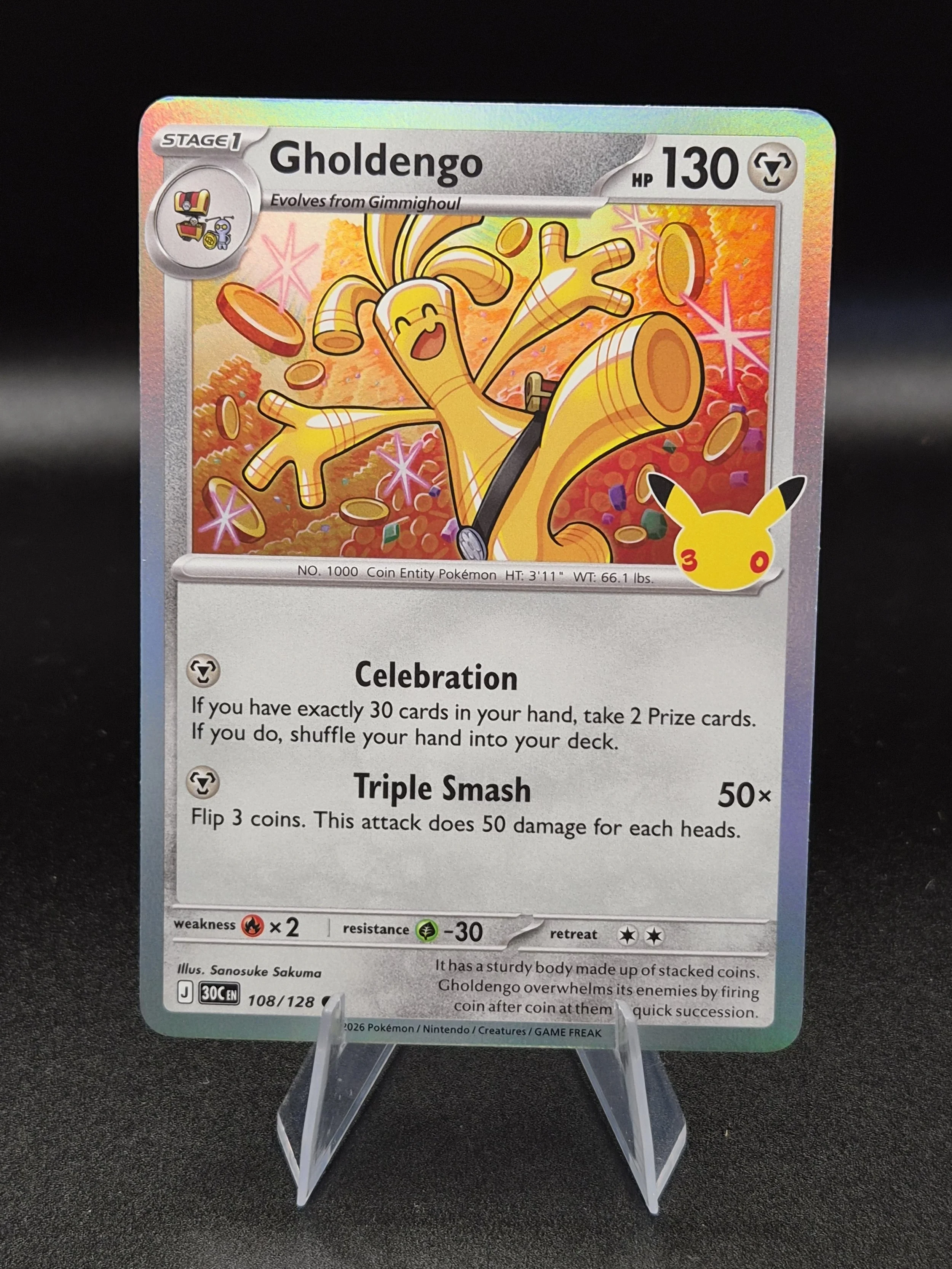 Gholdengo 108/128 – 30th Celebration – English Holo
