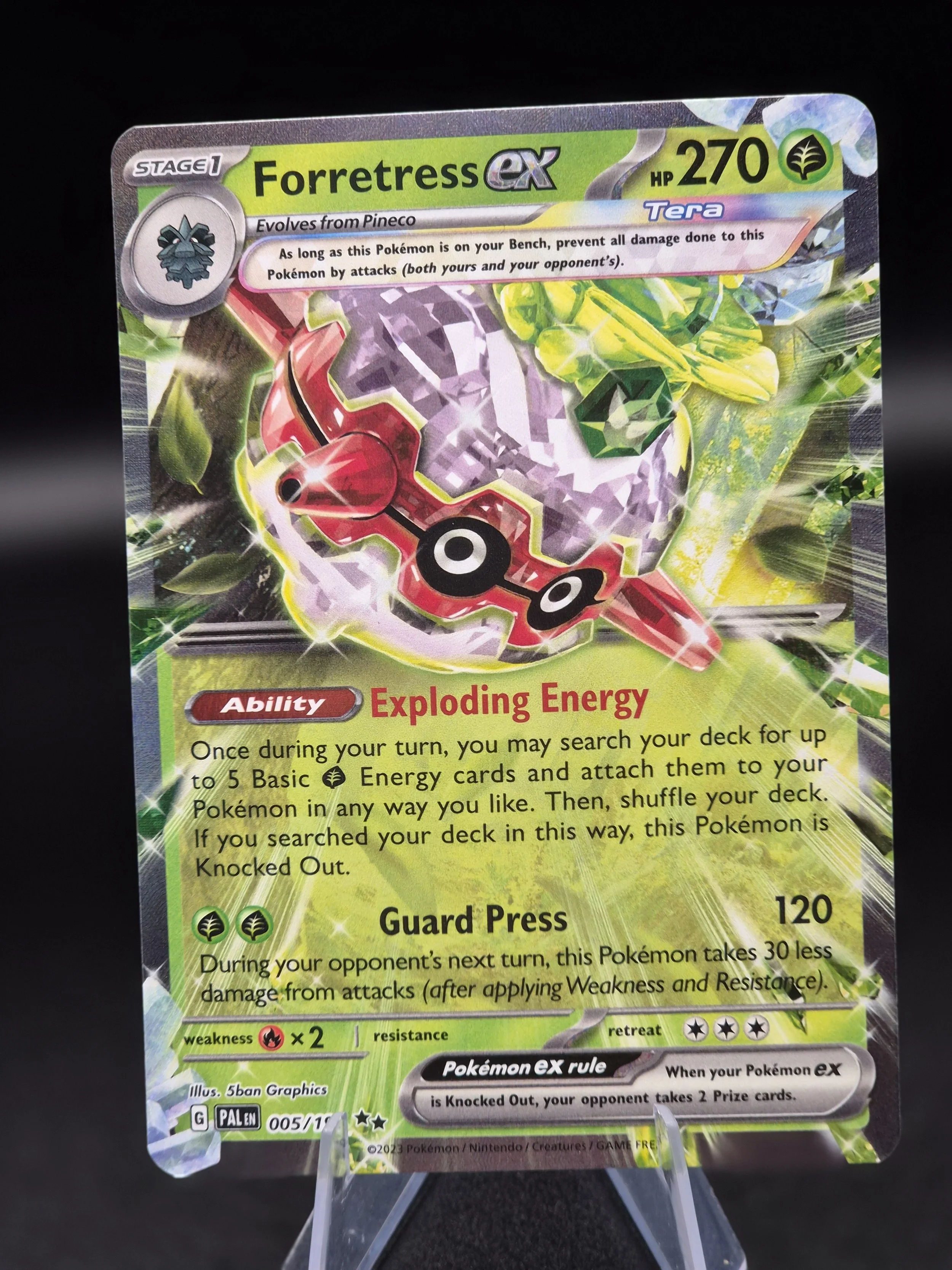 Forretress ex 005/193 Double Rare Paldea Evolved Pokémon Card
