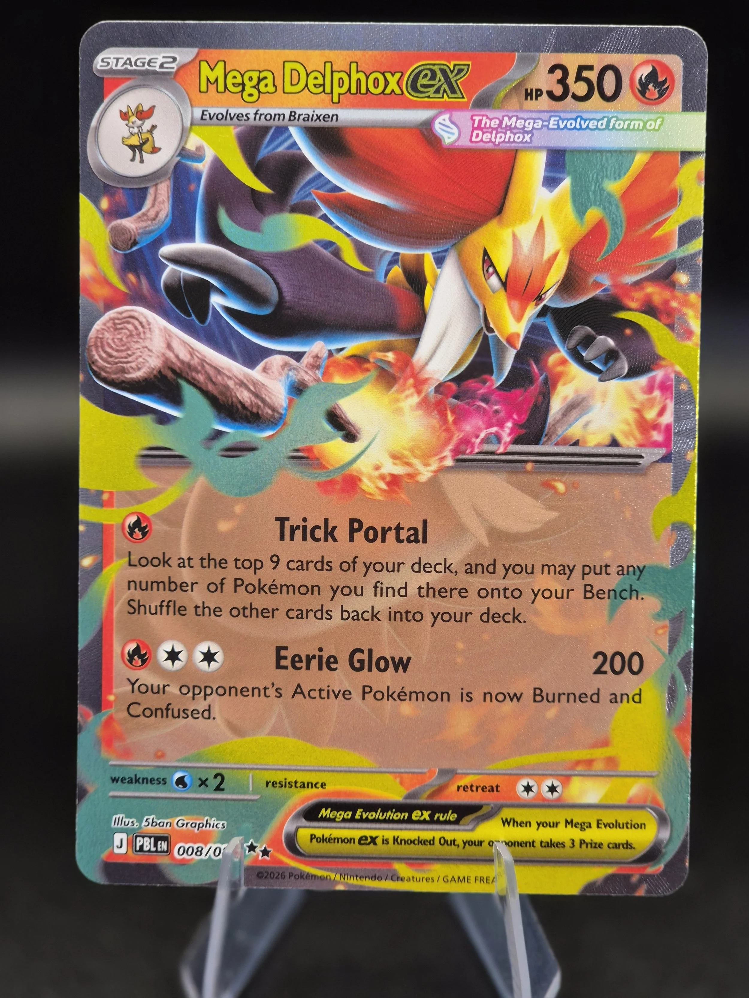 Mega Delphox ex 008/084 – Pitch Black – English