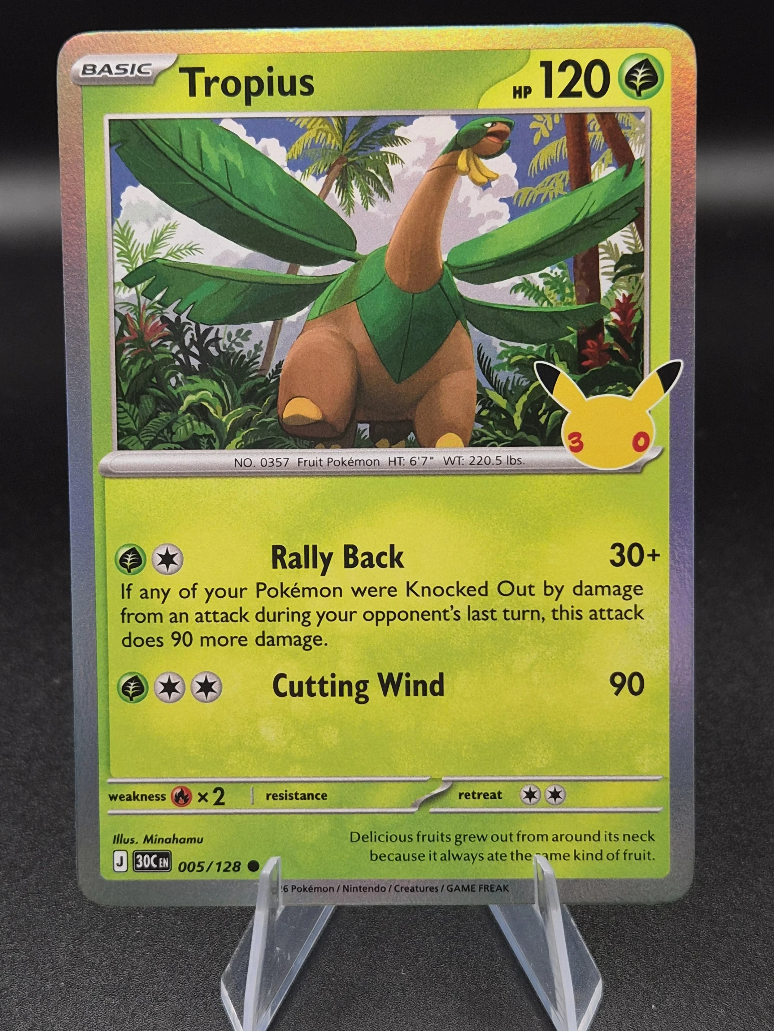Tropius 005/128 Common 30th Celebration English Pokémon Card