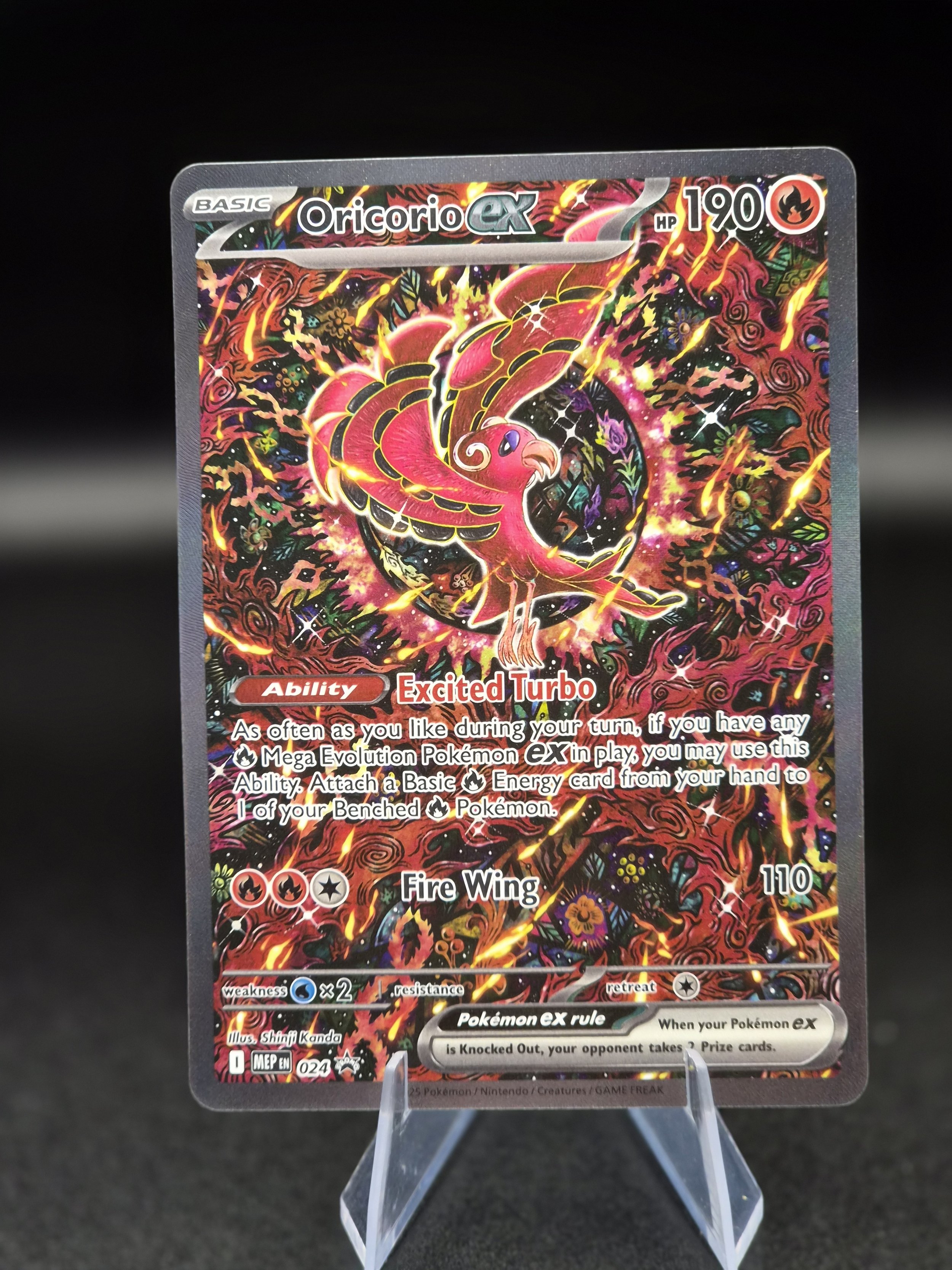 Oricorio ex MEP 024 SIR Mega Evolution Black Star Promo Pokémon Card