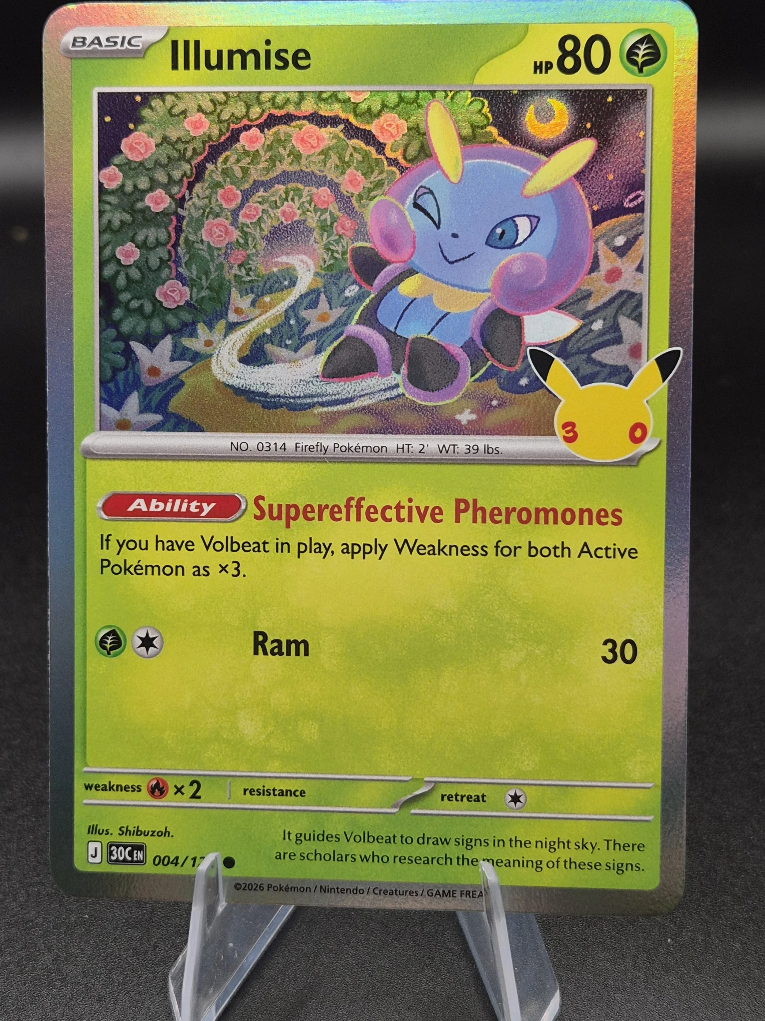 Illumise 004/128 Common 30th Celebration English Pokémon Card