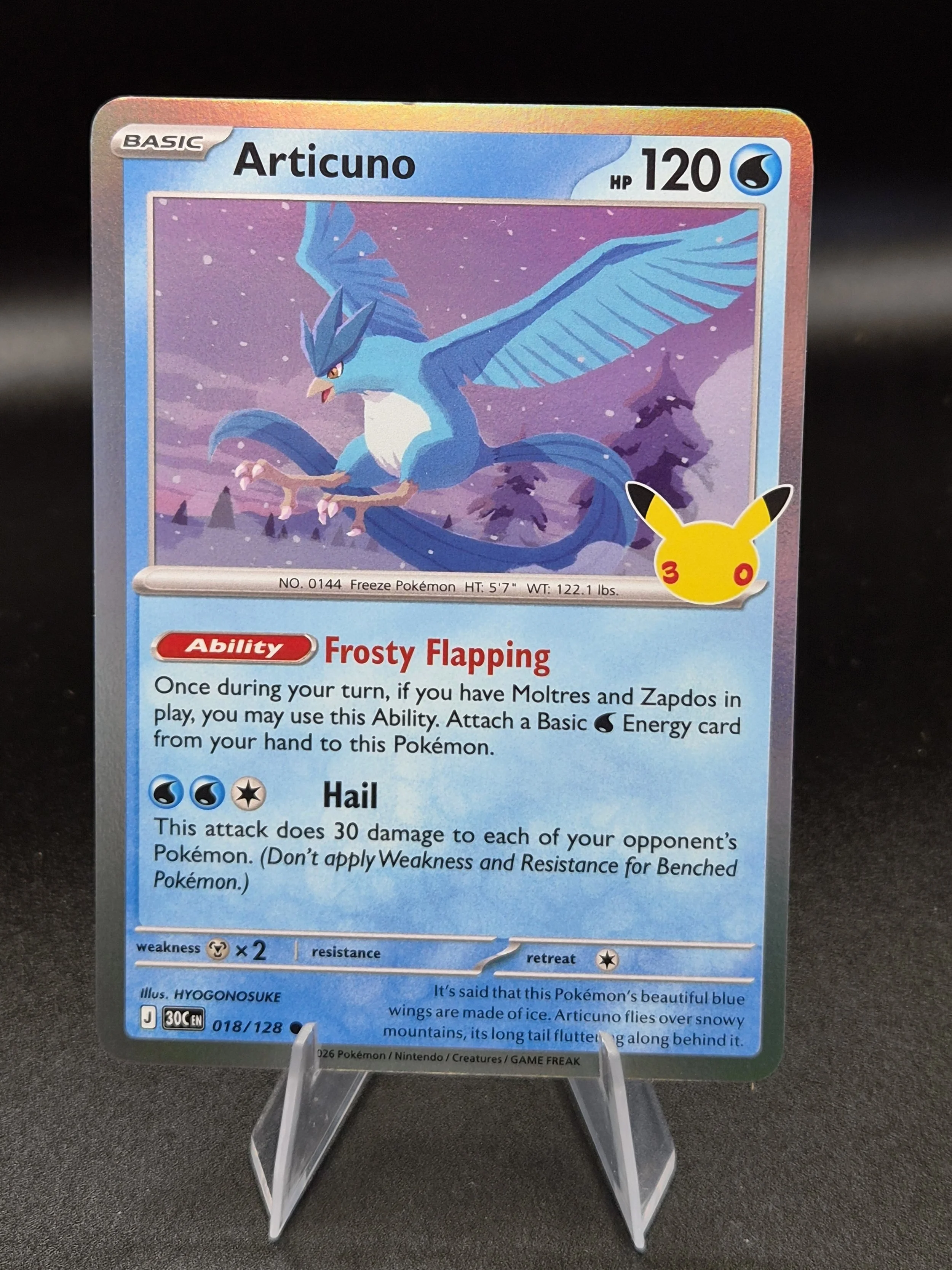 Articuno 018/128 – 30th Celebration – English Holo