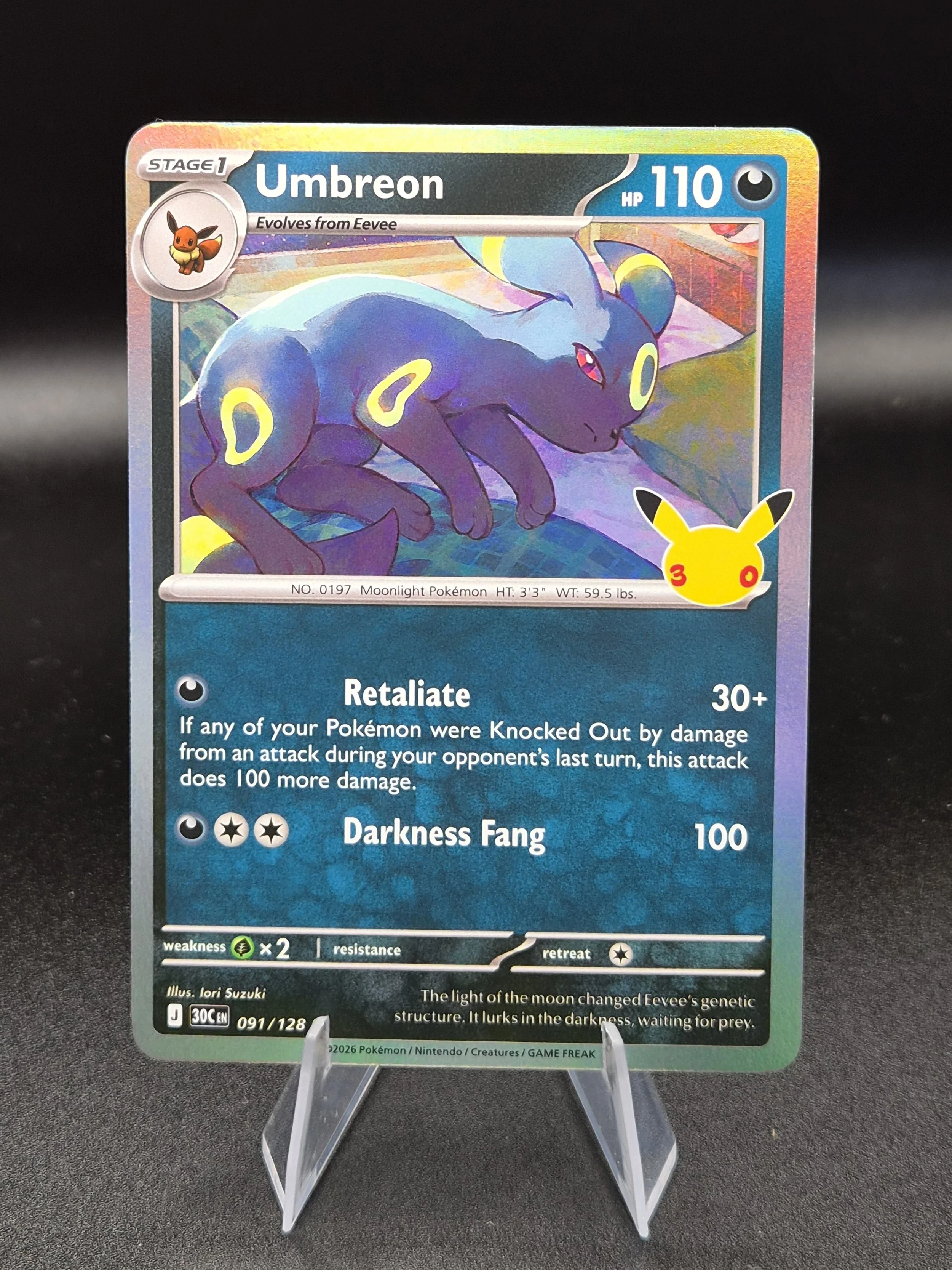 Umbreon 091/128 – 30th Celebration – English Holo