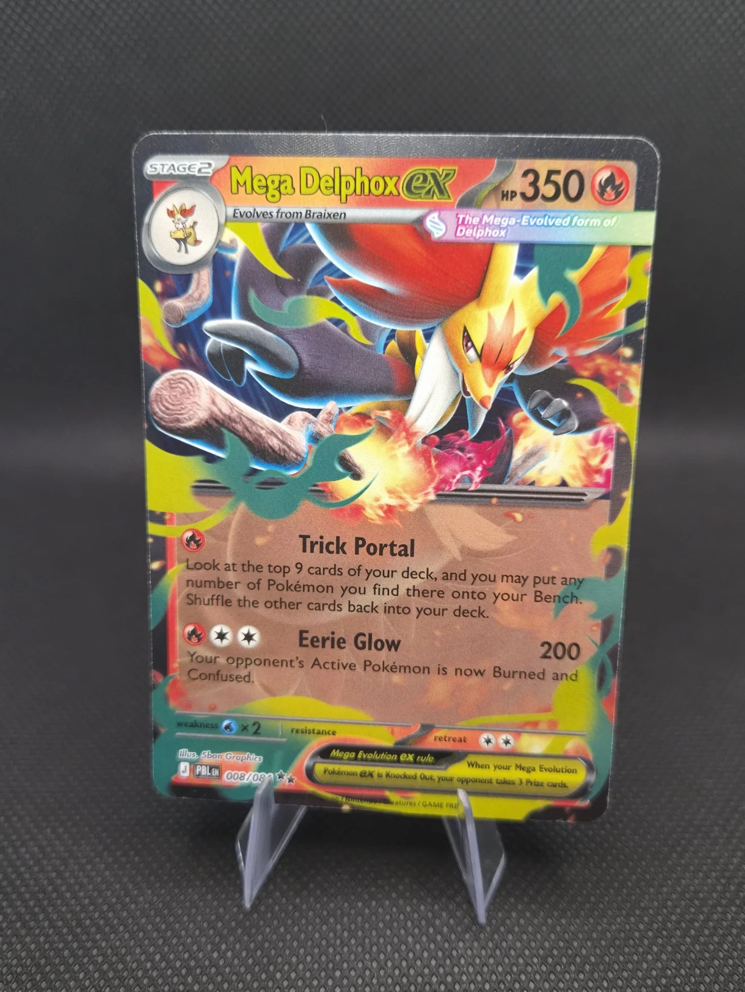 Mega Delphox ex 008/086 – Pitch Black – Double Rare