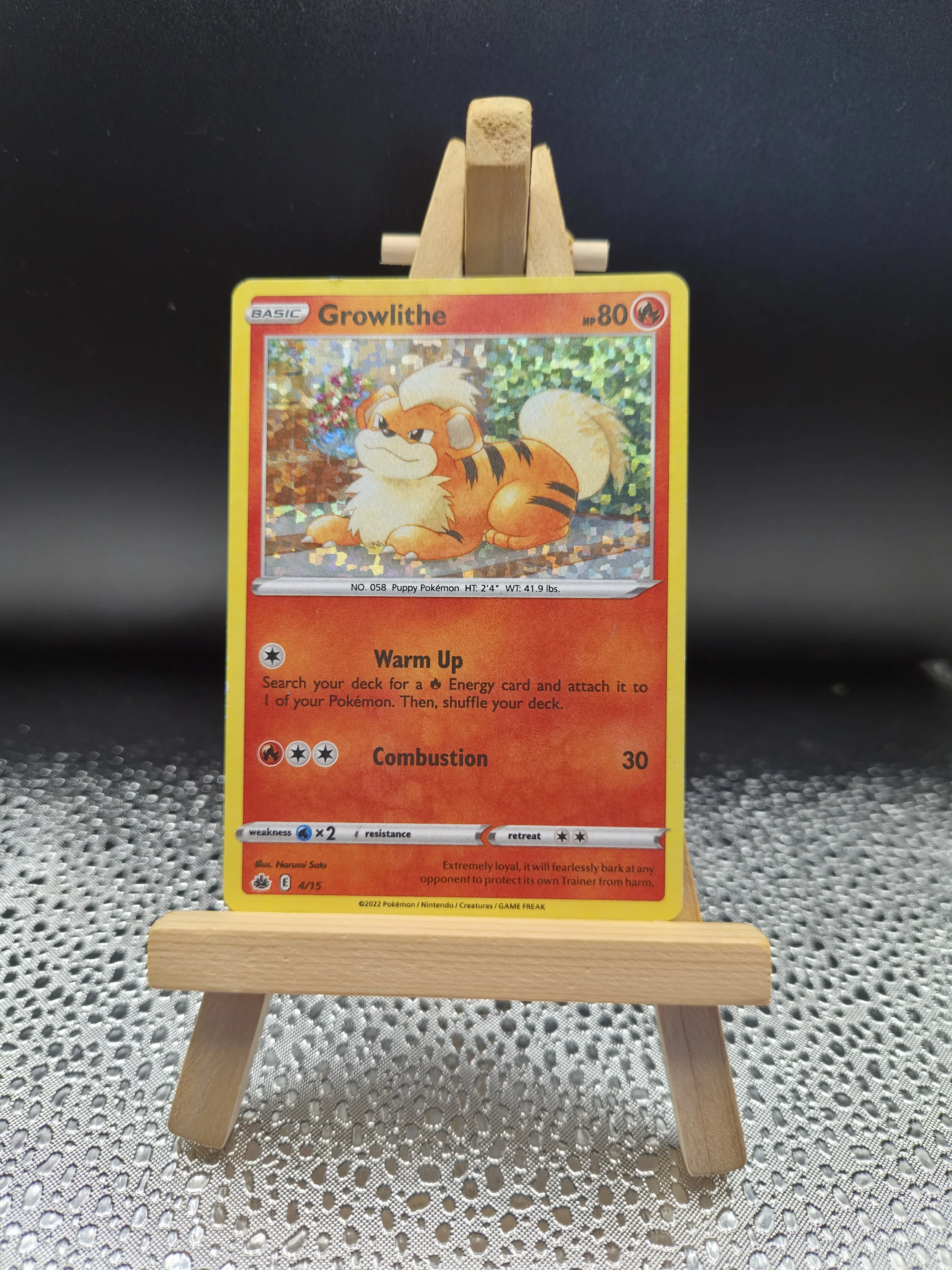 Growlithe 4/15 – McDonald's 2022 Holo – English