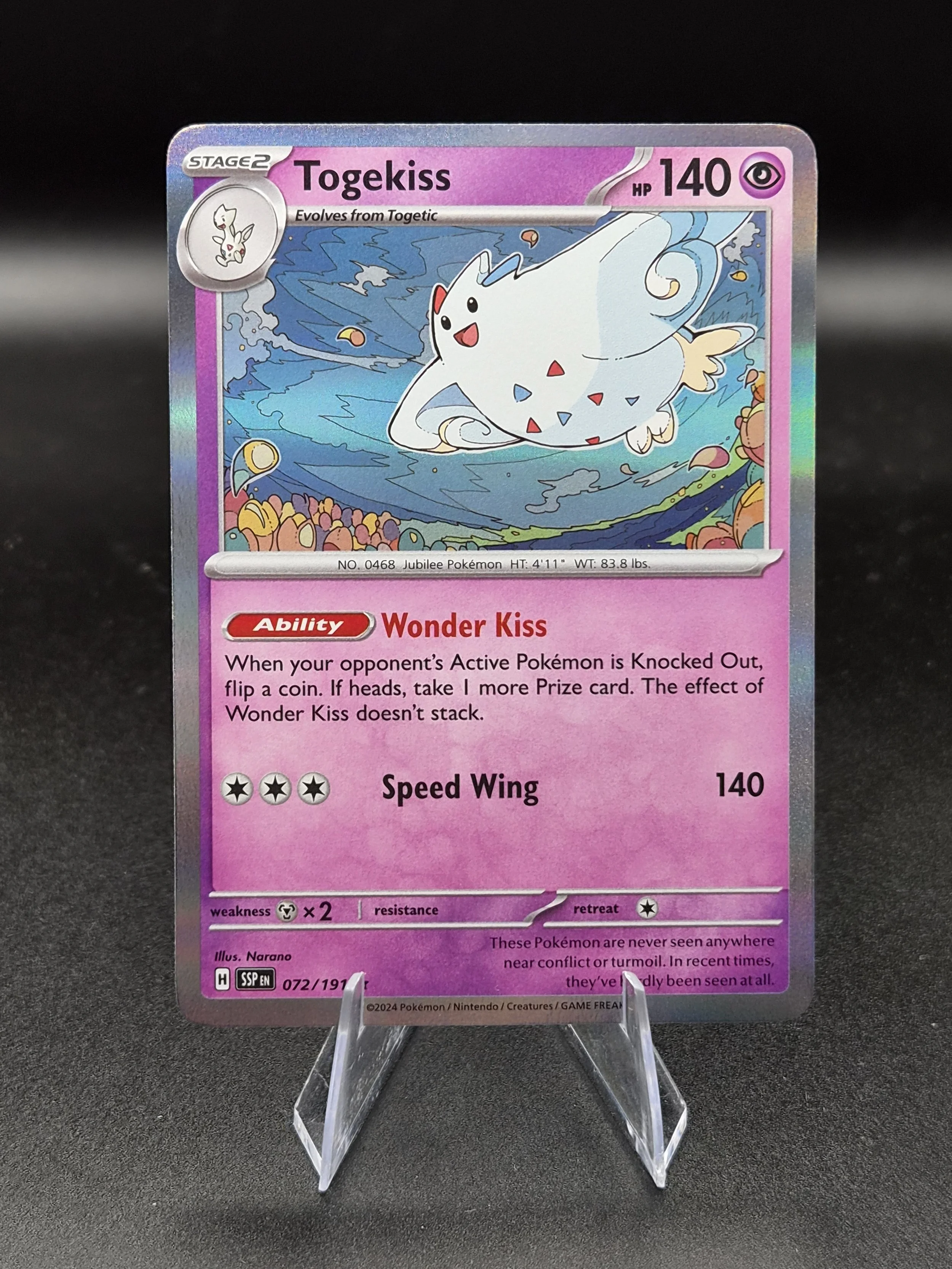 Togekiss 072/197 Obsidian Flames Holo Pokémon Card
