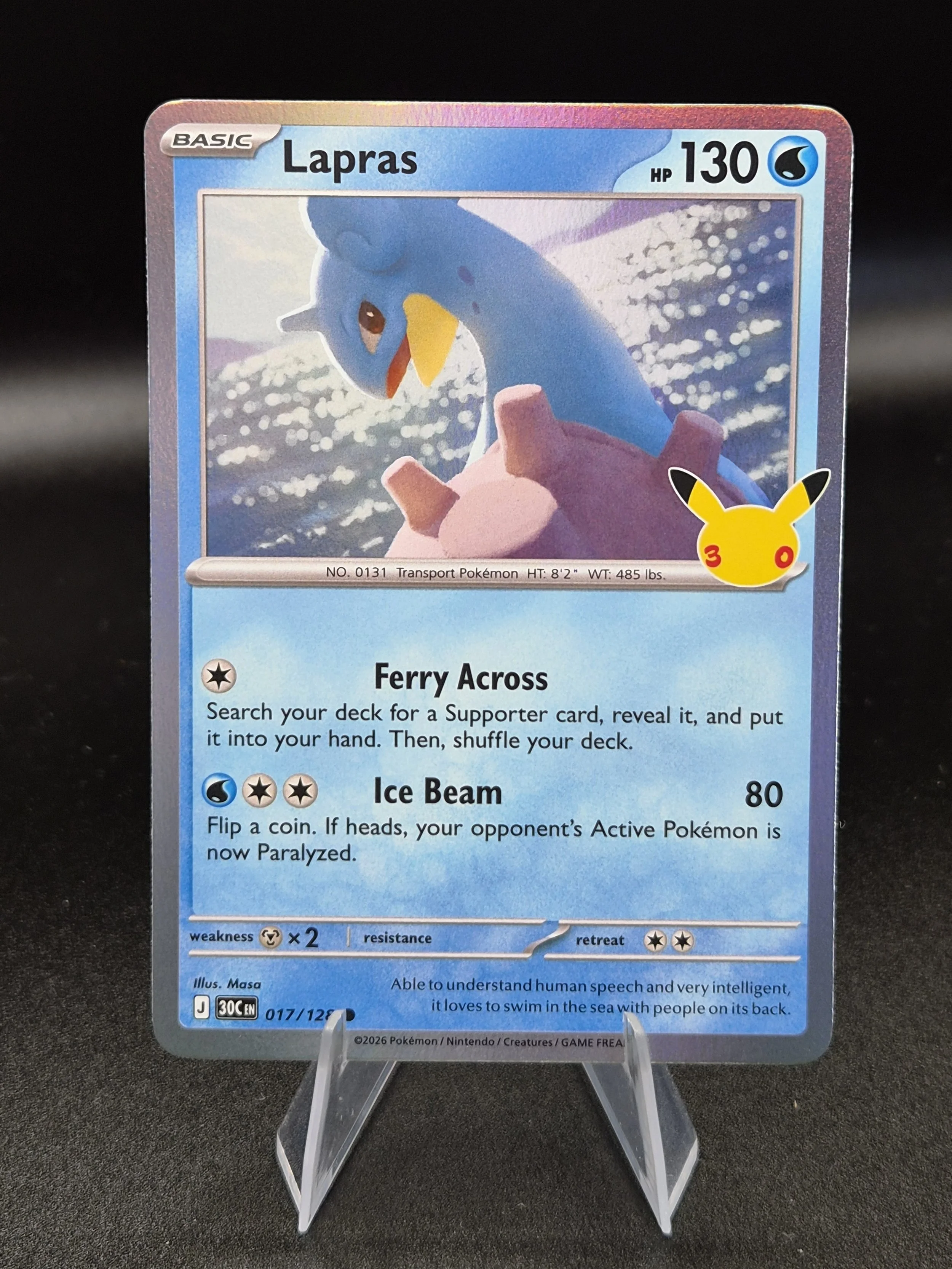 Lapras 017/128 – 30th Celebration – English Holo