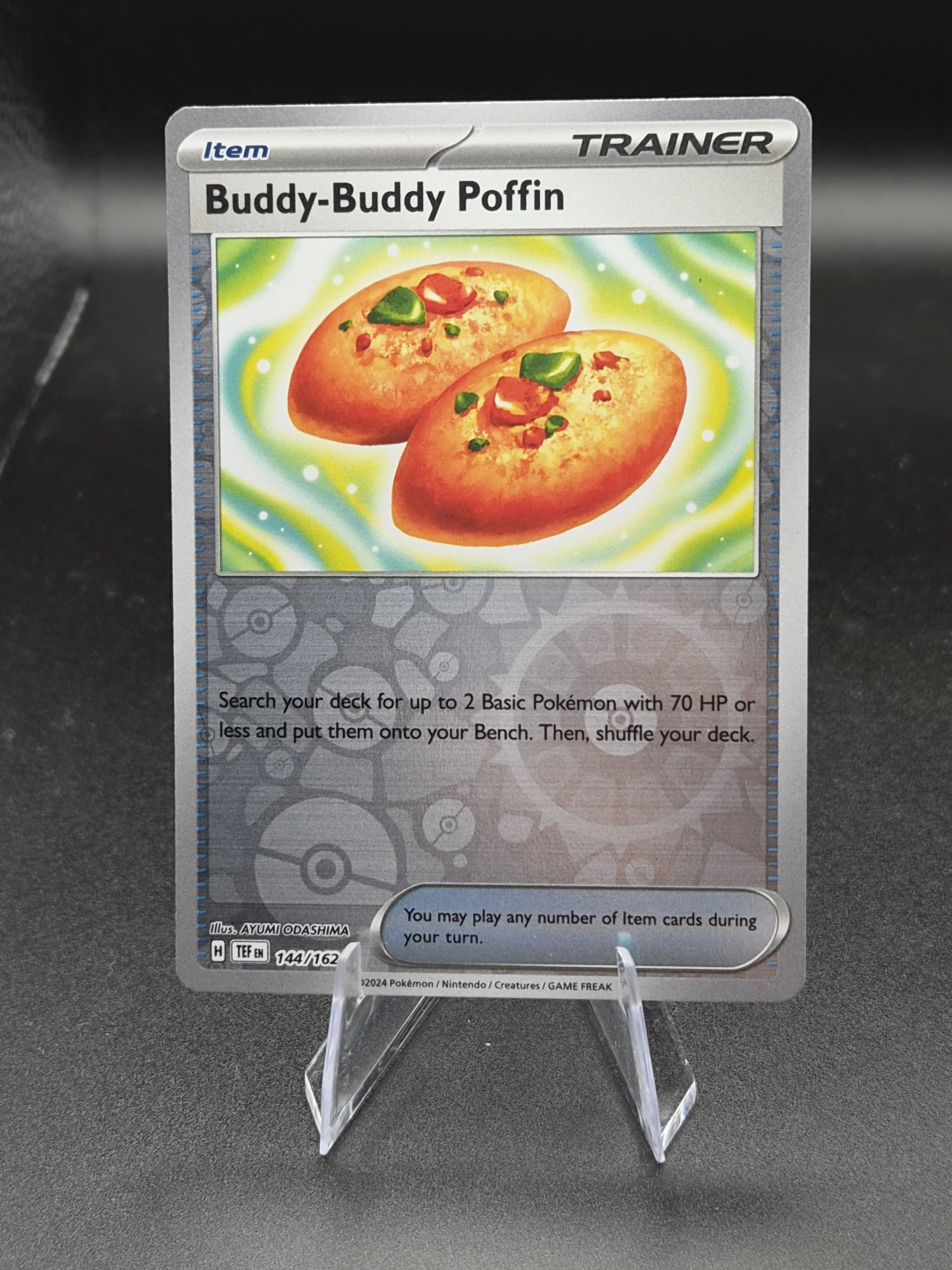 Buddy-Buddy Poffin 144/162 Temporal Forces Reverse Holo Pokémon Card