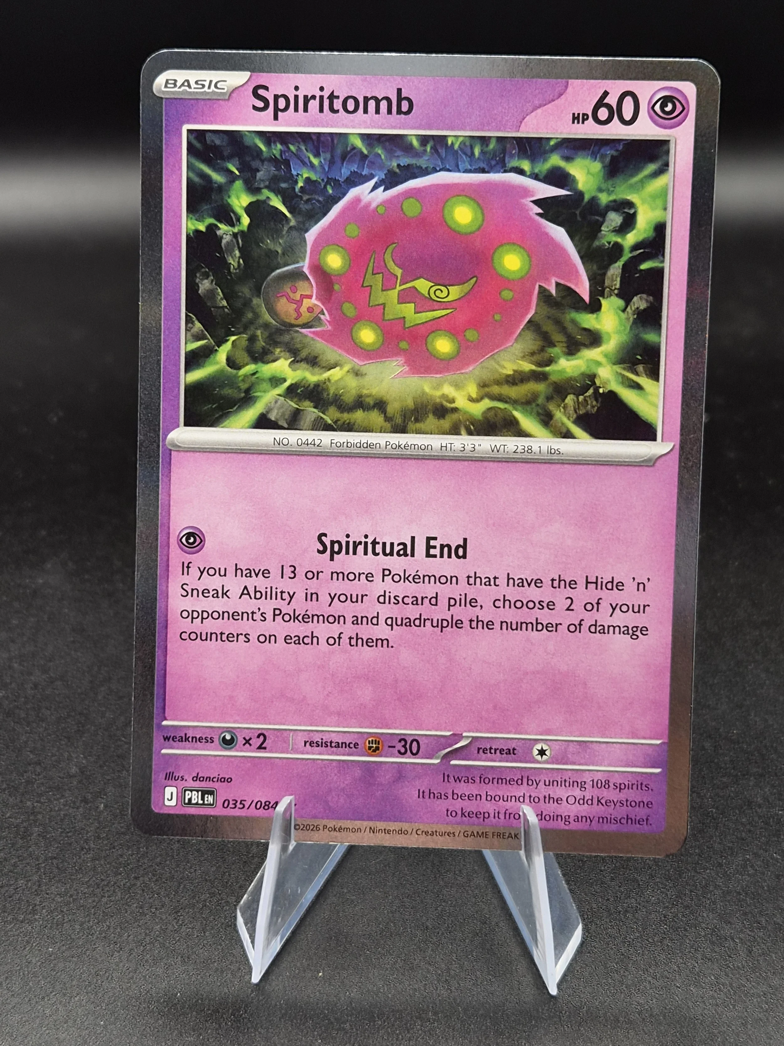 Spiritomb 035/084 Pitch Black Rare Holo Pokémon Card