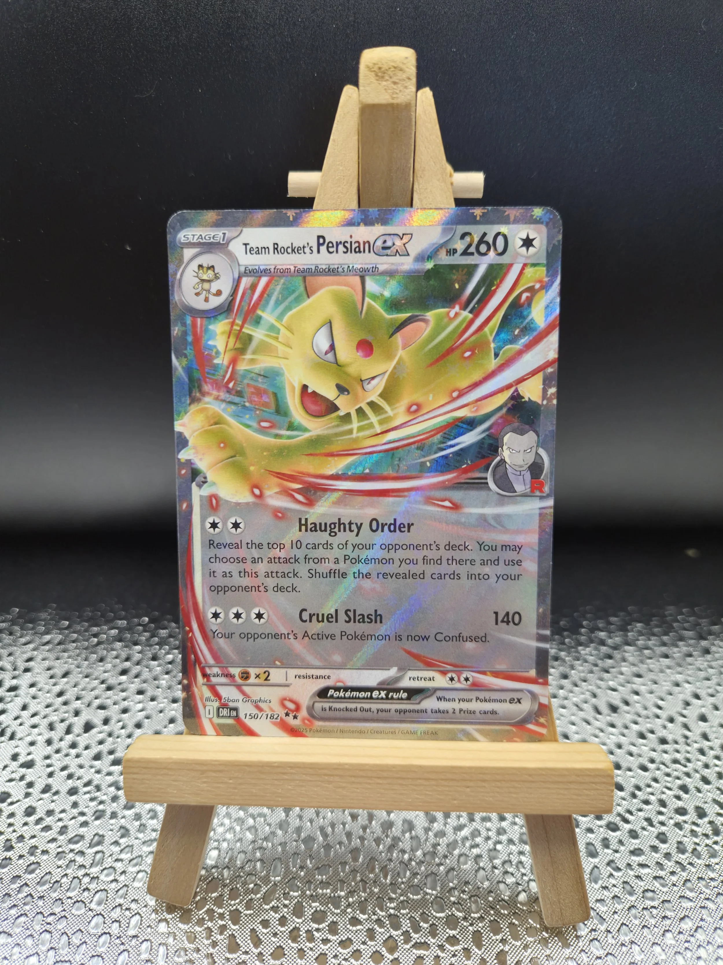 Team Rocket’s Persian ex 150/182 – Destined Rivals Double Rare – English