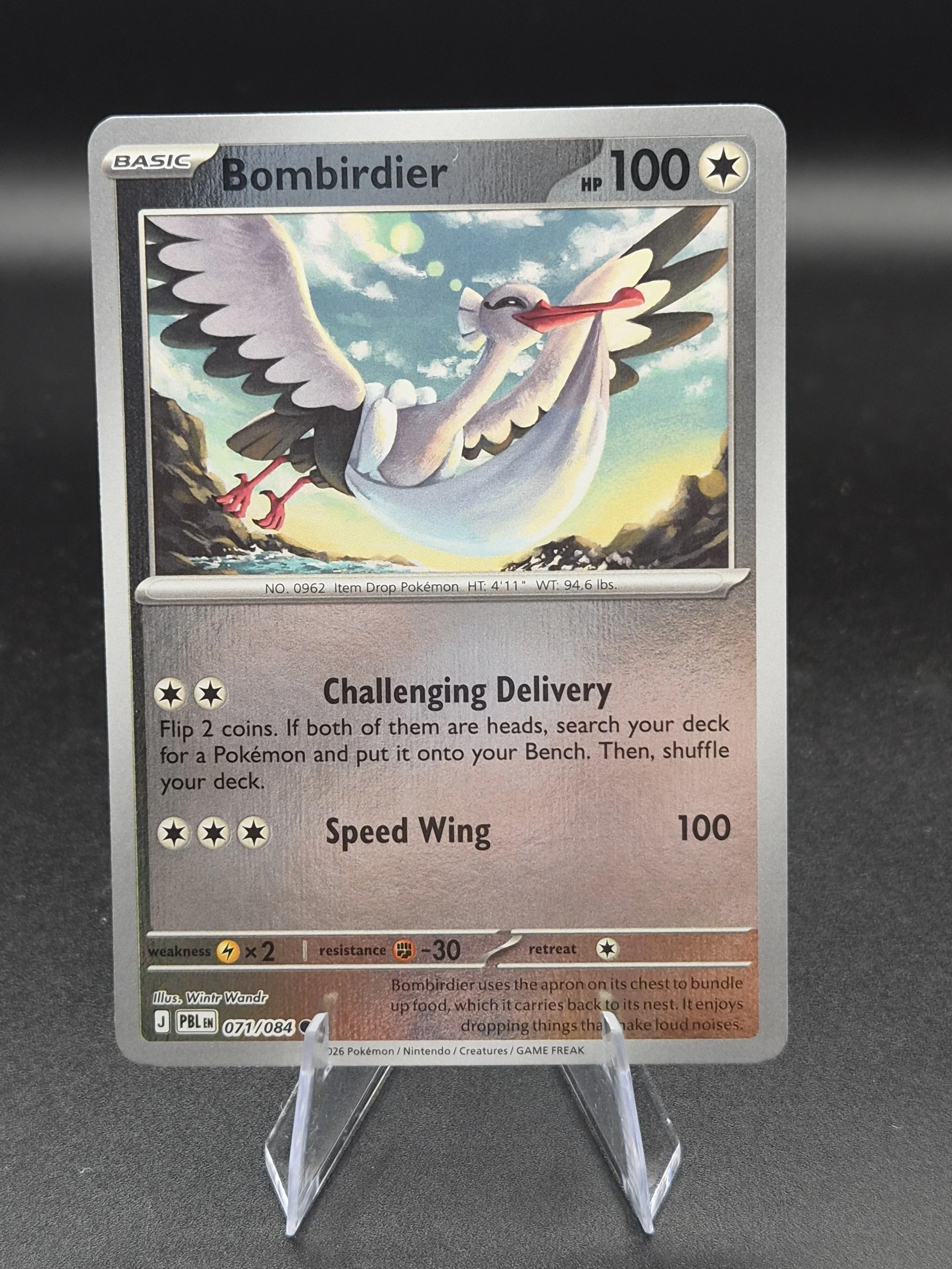 Bombirdier 071/084 Pitch Black Common Reverse Holo Pokémon Card