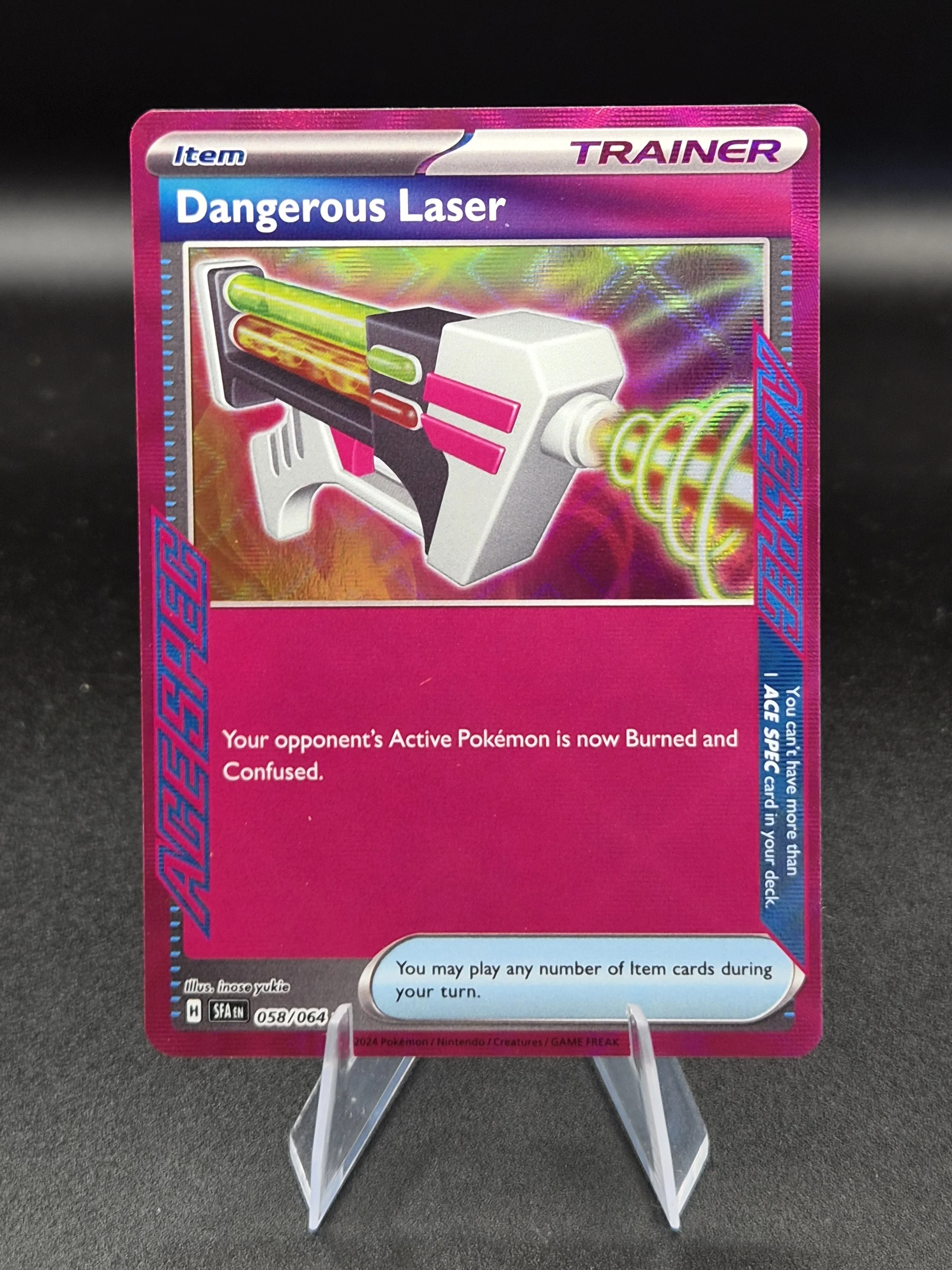 Dangerous Laser 058/064 Shrouded Fable English Holo Pokémon Card