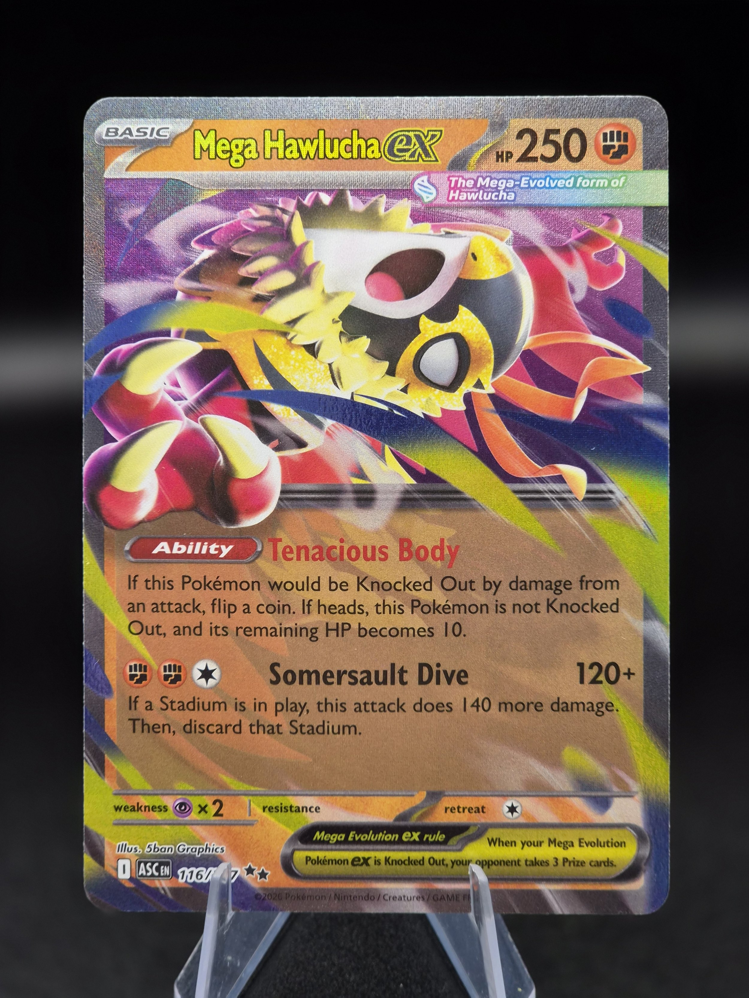 Mega Hawlucha ex 116/217 Double Rare Ascended Heroes Pokémon Card