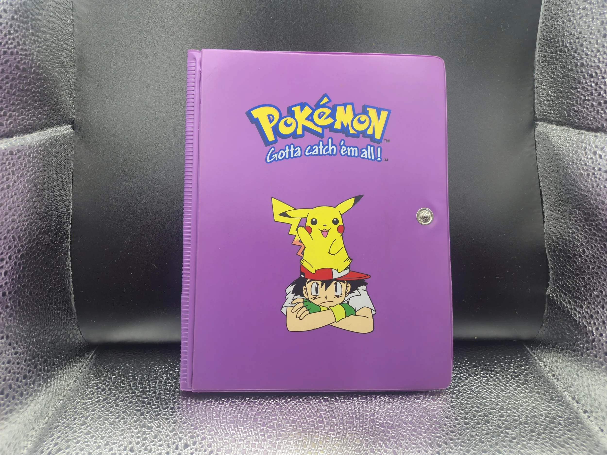 Vintage Pokémon Ash & Pikachu Purple Card Binder – Gotta Catch ’Em All!