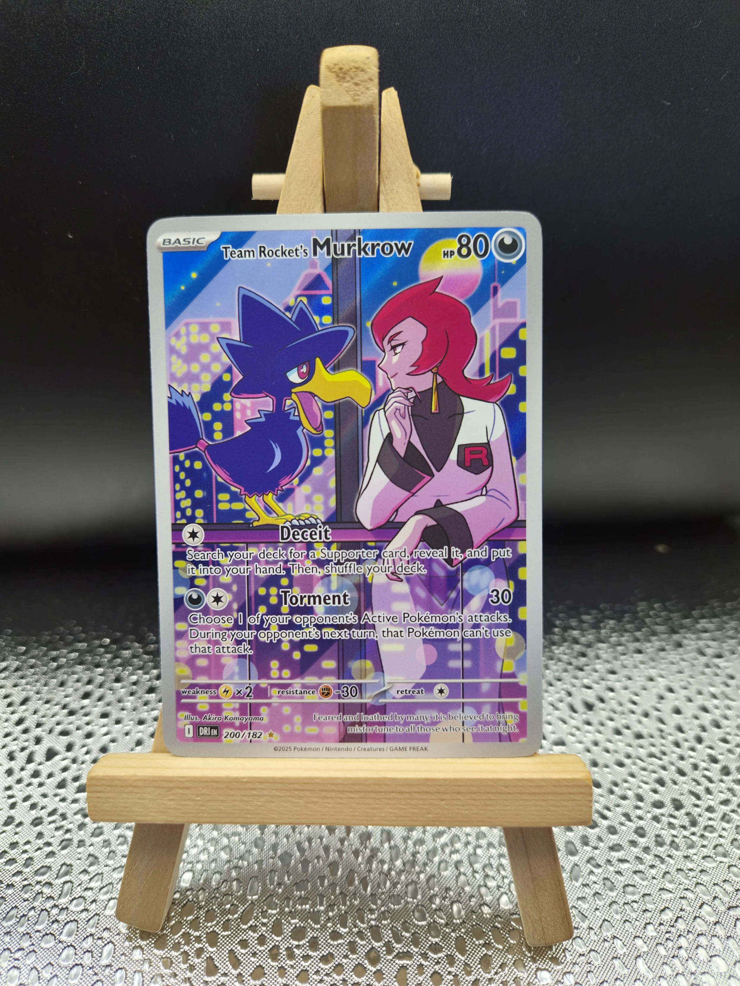 Team Rocket's Murkrow 200/182 – Destined Rivals Illustration Rare