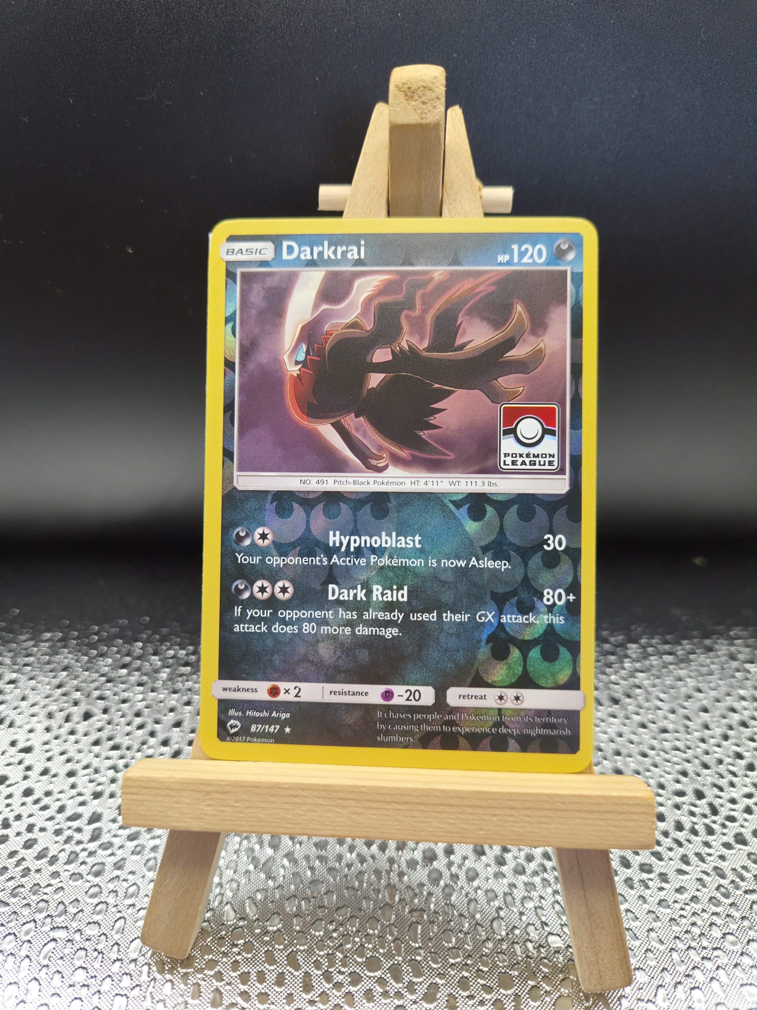 Darkrai 87/147 – Burning Shadows – Pokémon League Reverse Holo