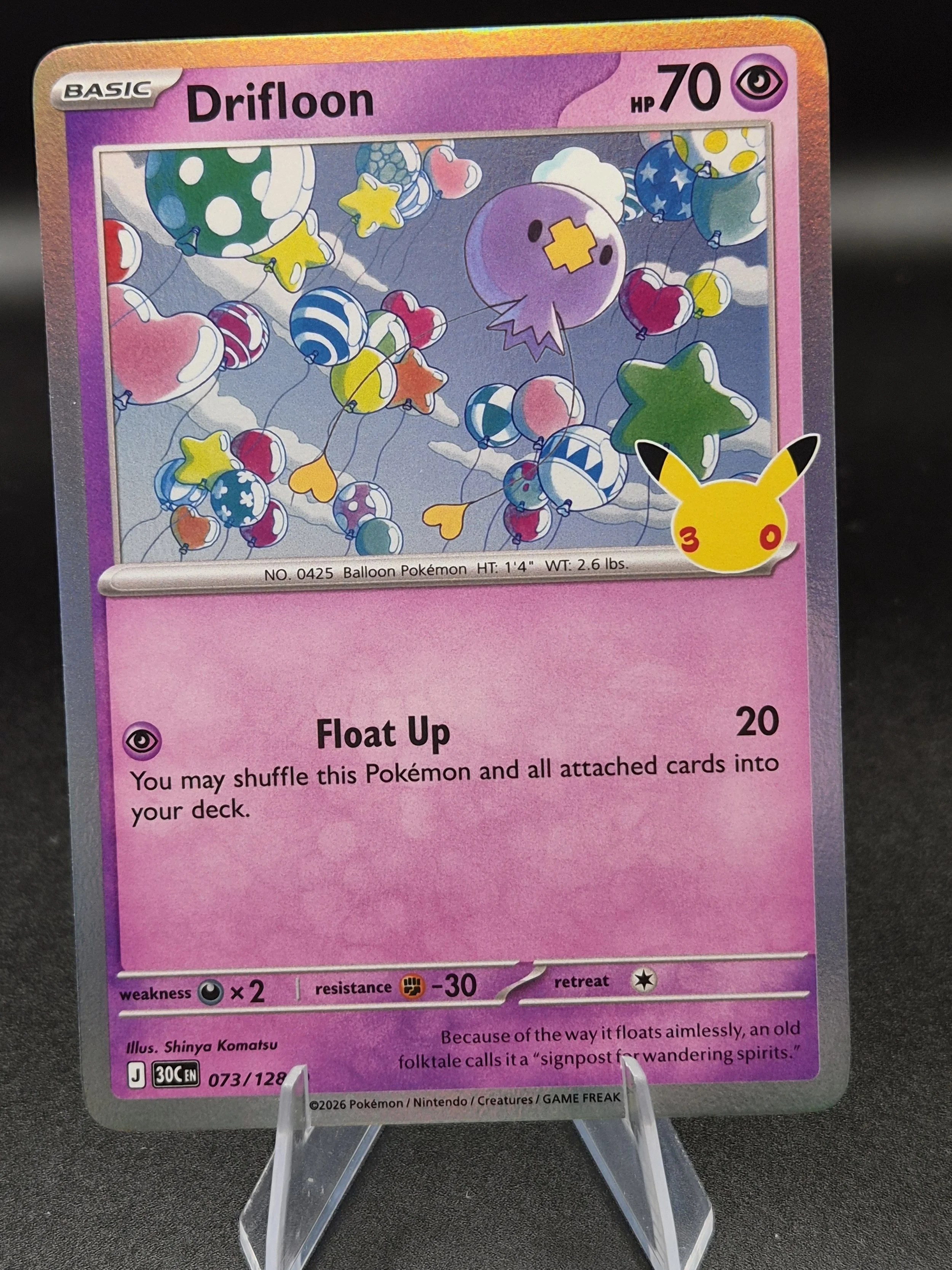 Drifloon 073/128 Common 30th Celebration English Pokémon Card
