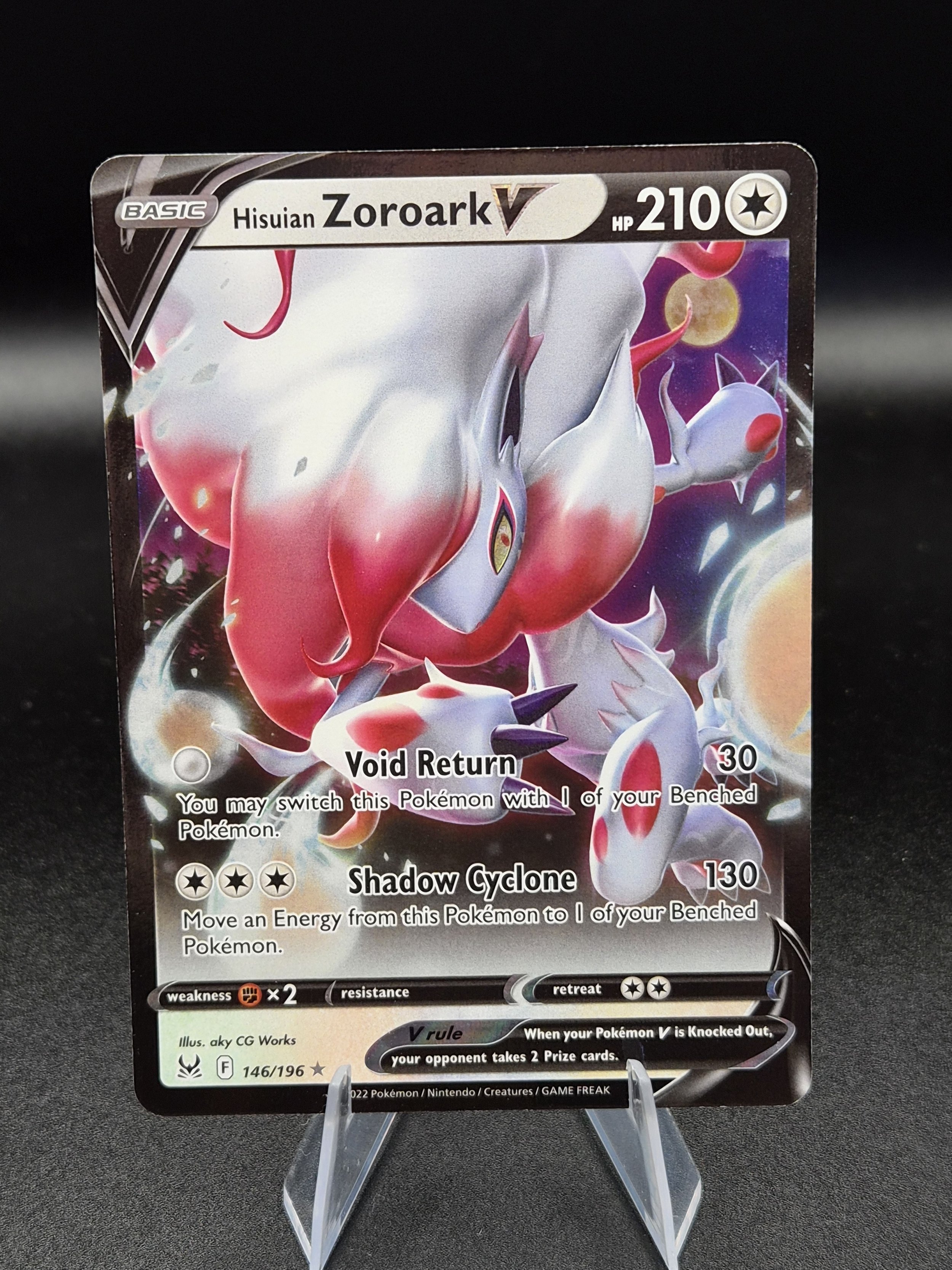 Hisuian Zoroark V 146/196 Lost Origin English Holo Pokémon Card