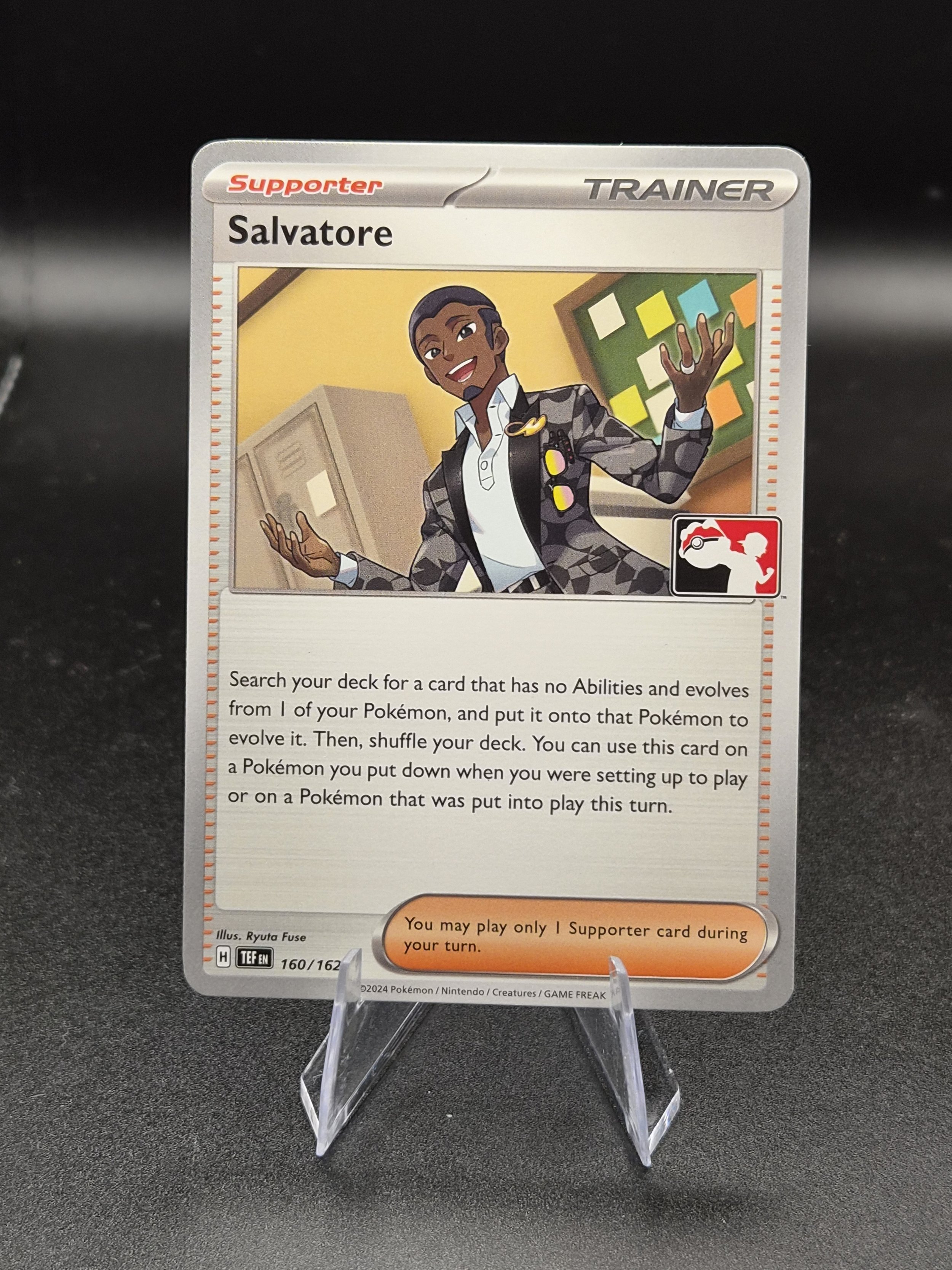 Salvatore 160/162 Temporal Forces Play! Pokémon stamped Prize Pack Pokémon Card