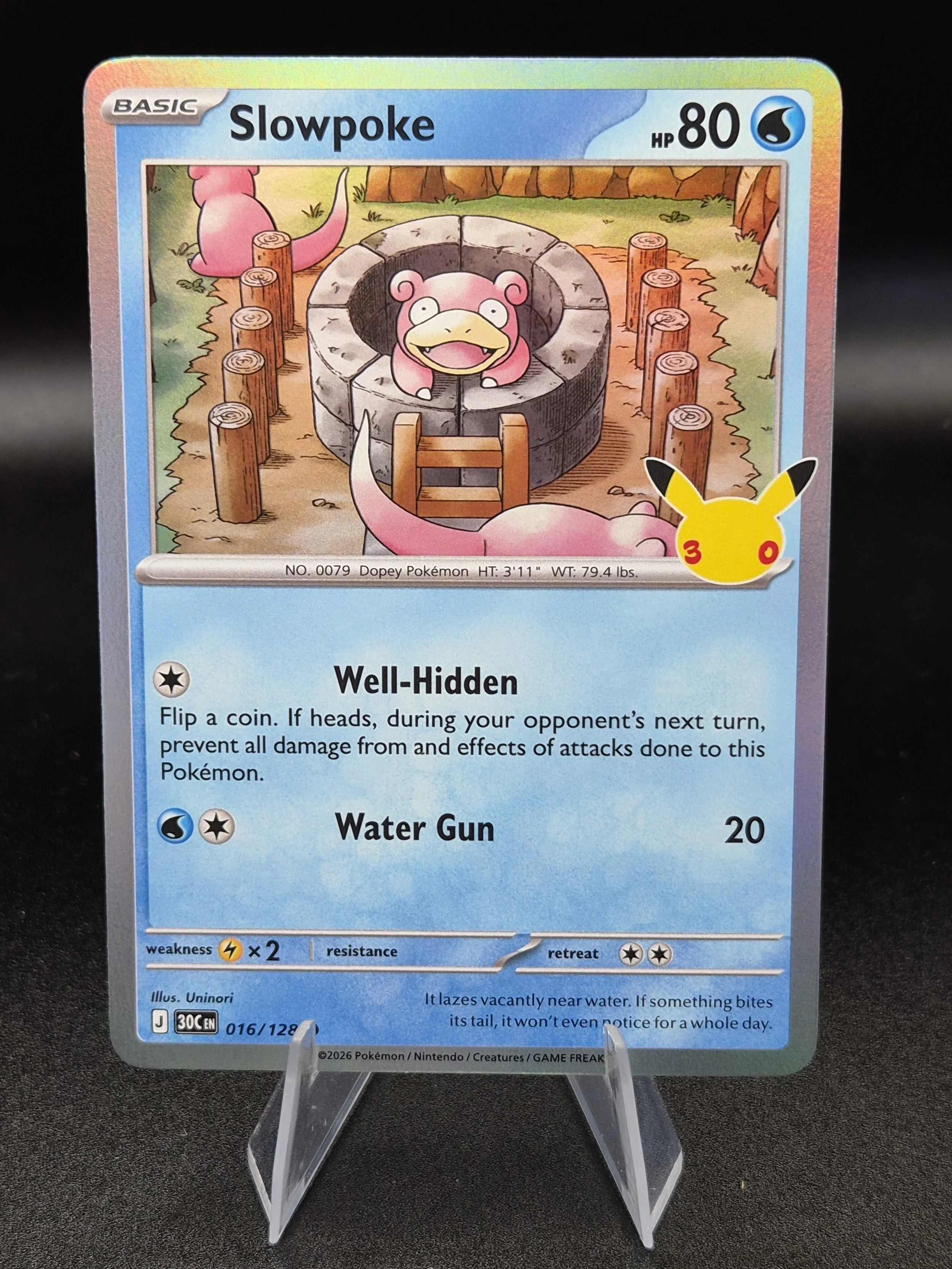 Slowpoke 016/128 – 30th Celebration – English Reverse Holo