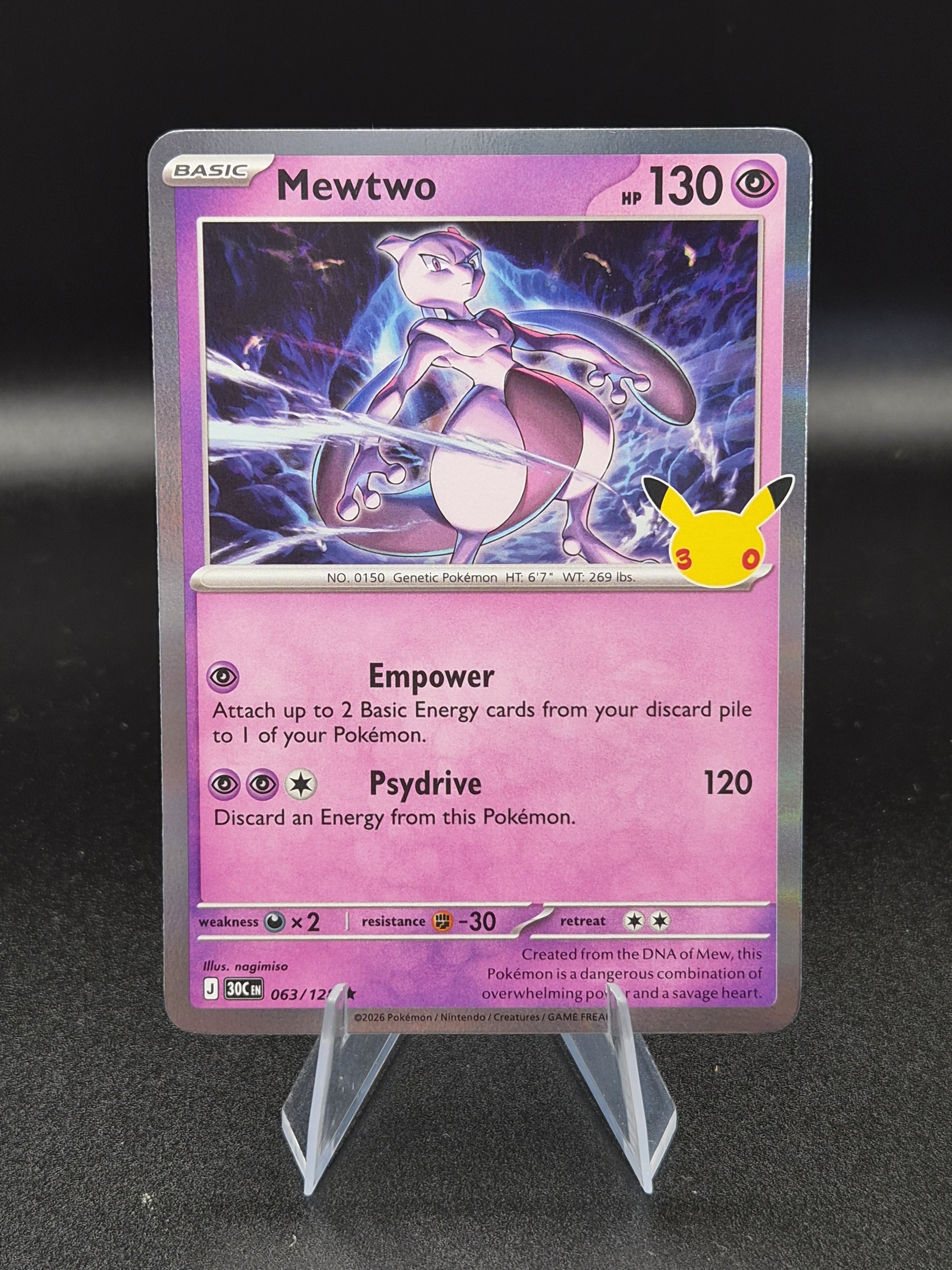 Mewtwo 063/128 – 30th Celebration – English Holo