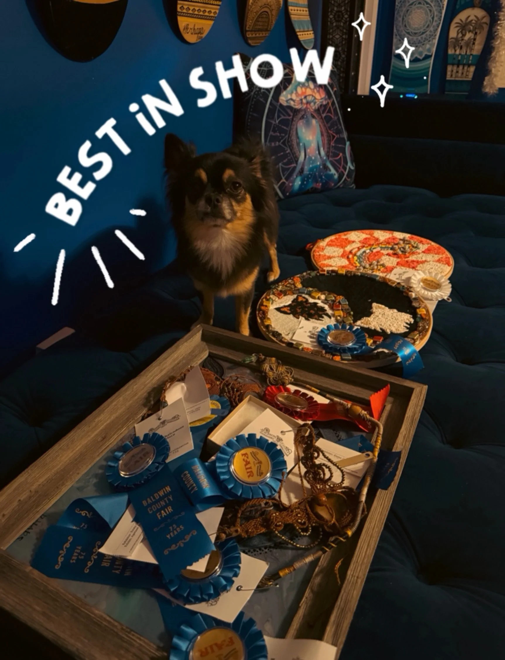 do you remember the embroidery pieces scarlett made for us that i shared the other day? she&rsquo;s never shown her work publicly, so i talked her into submitting them to our county fair exhibition. of course i submitted some of my art as well, and w