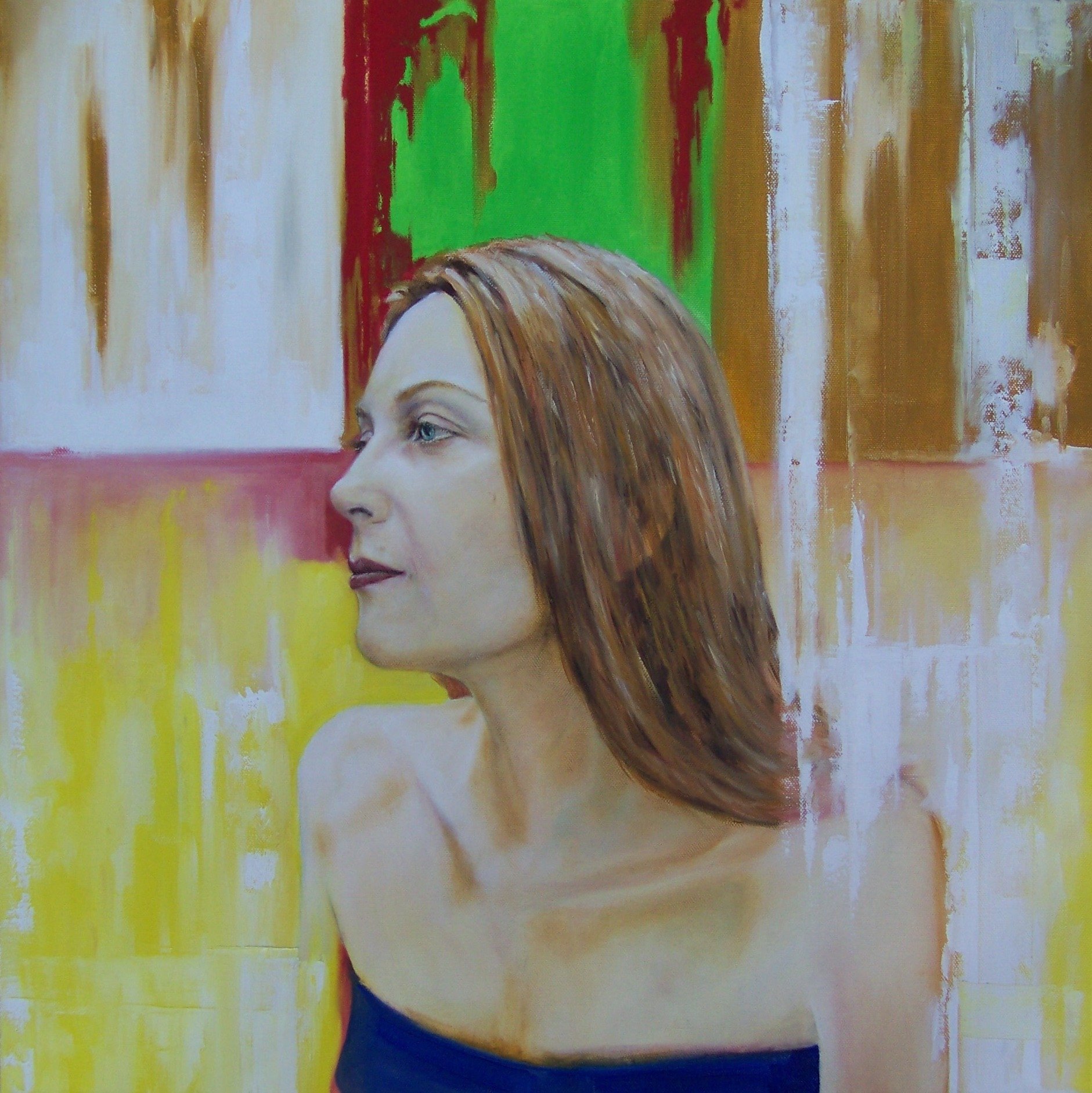 Dipinto su tela personalizzato a Sirmione - Custom oil portrait Lake Garda Andrea Danieli