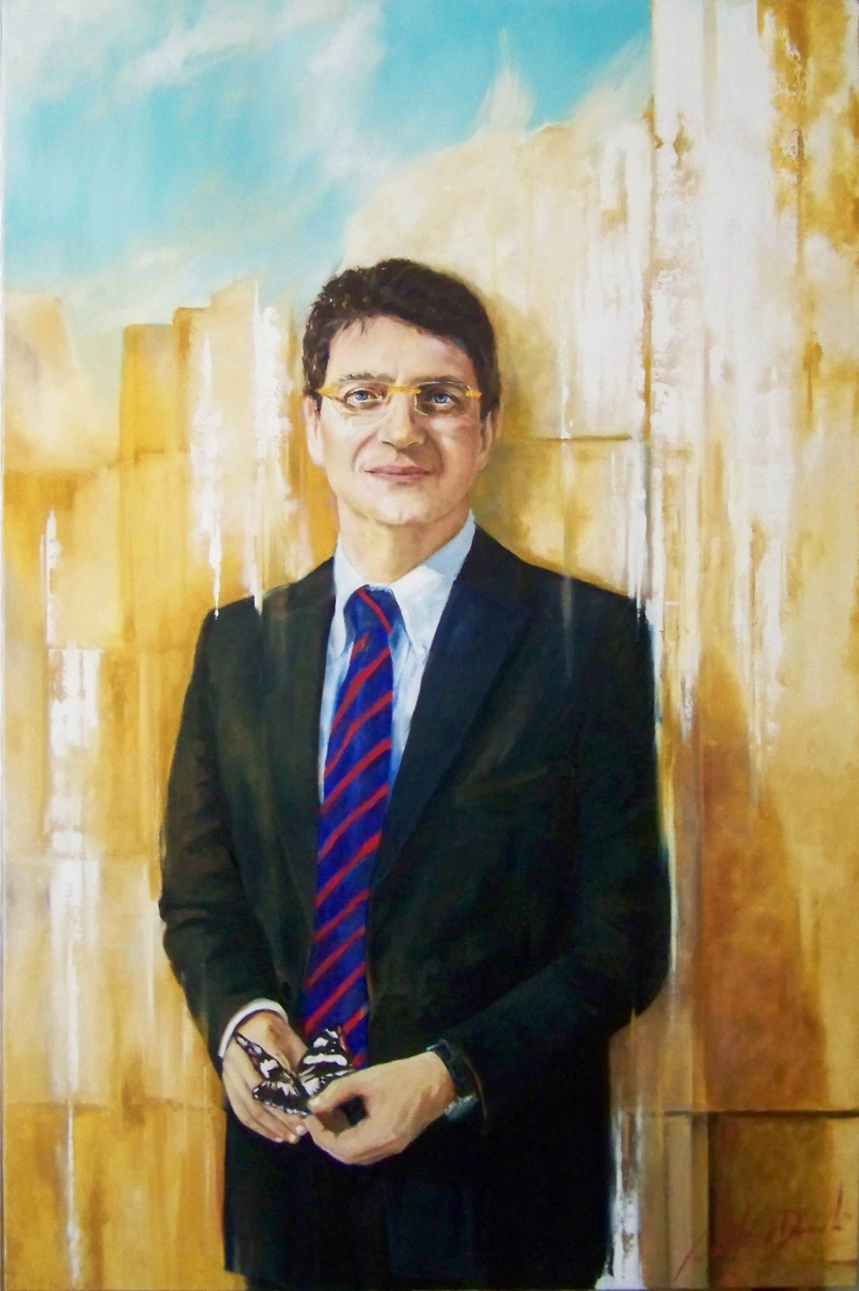 Maestro d'arte Andrea Danieli ritratti privati su commissione per hotel 5 stelle Garda