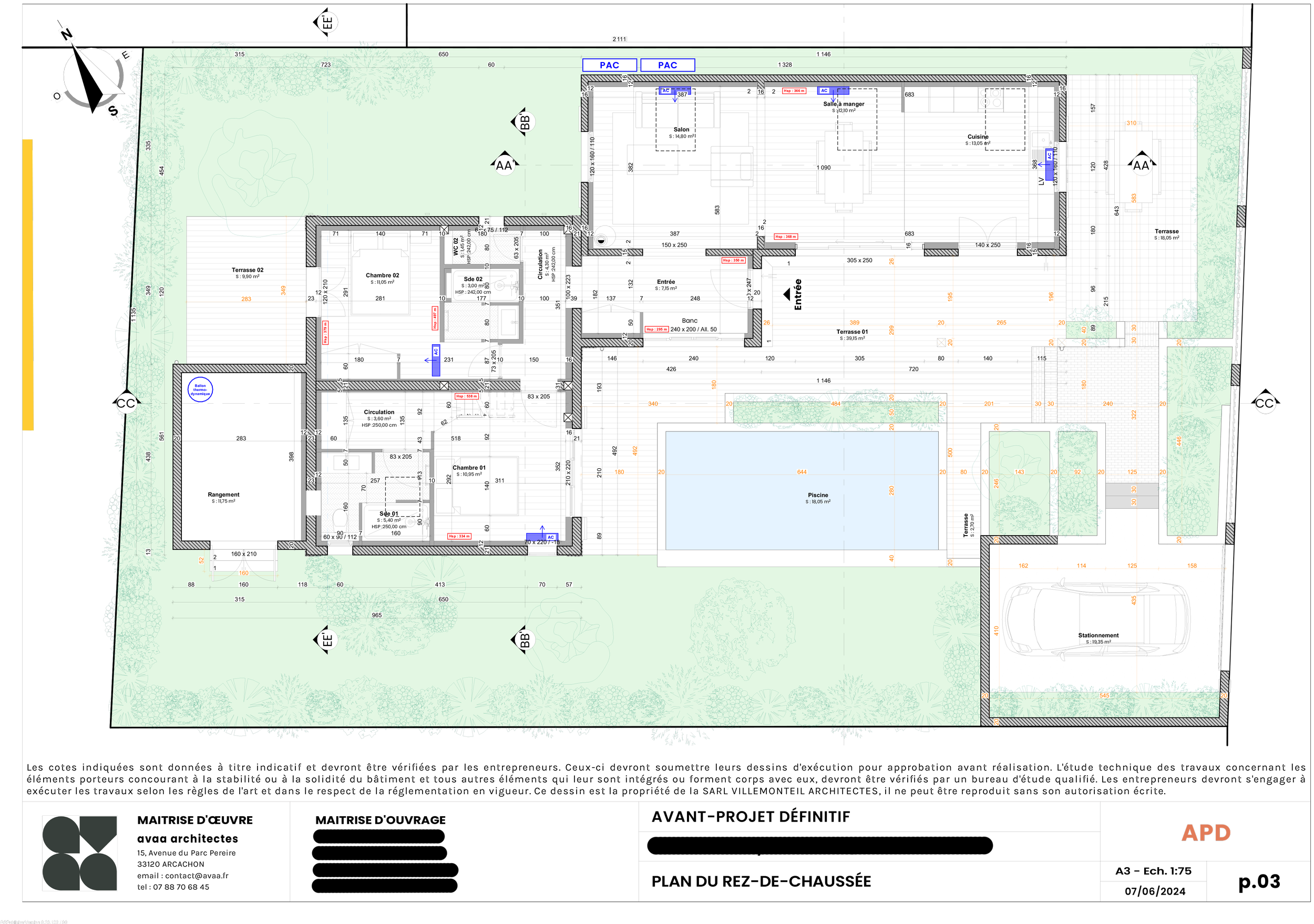 Maison Doyen | Plan du RDC