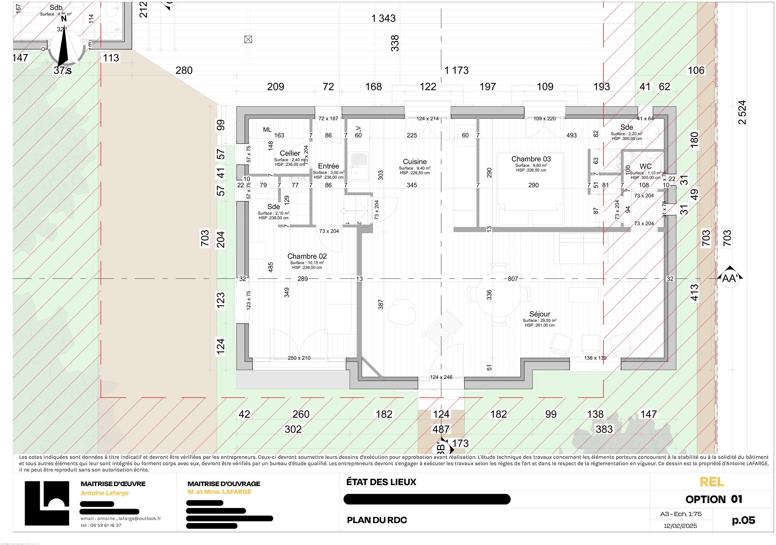Bouton d'Or | Plan du RDC | Existant