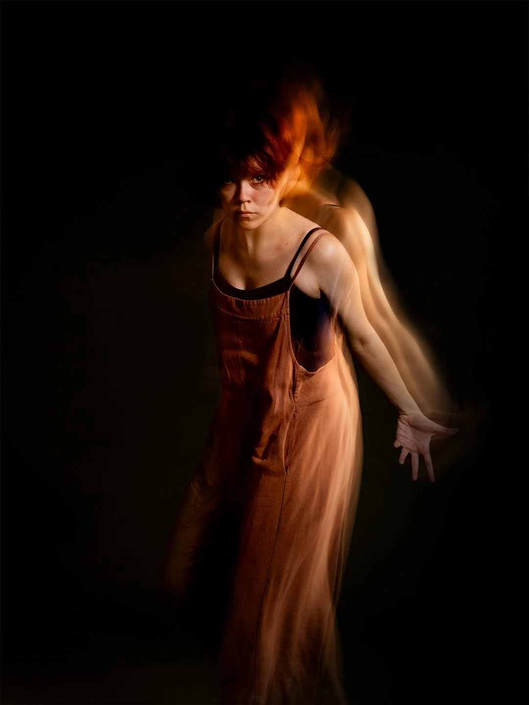 art portrait with motion 