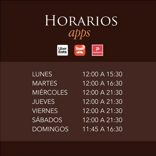 Horarios de atención del restaurante de comida libanesa Baalbek en Quito.