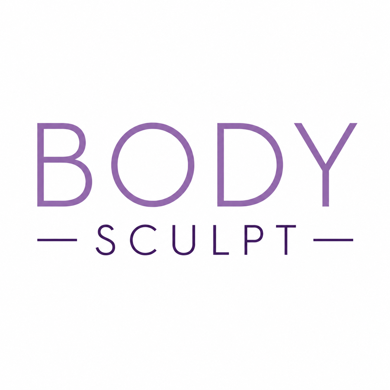 Logo for Body Sculpt with large purple text 'BODY' and smaller purple text 'SCULPT' underneath.