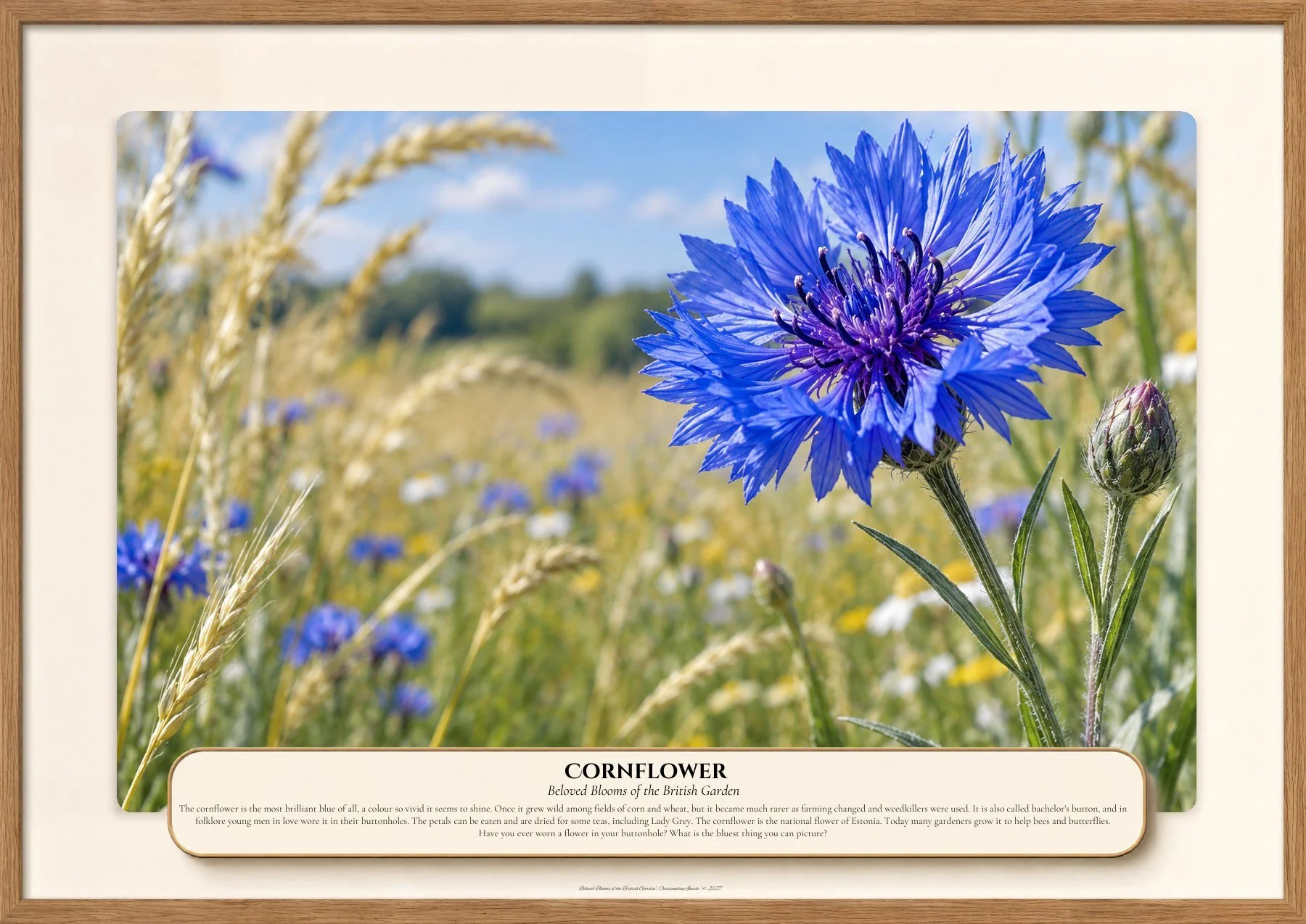 Cornflower, Beloved Blooms of the British Garden, Outstanding Inside