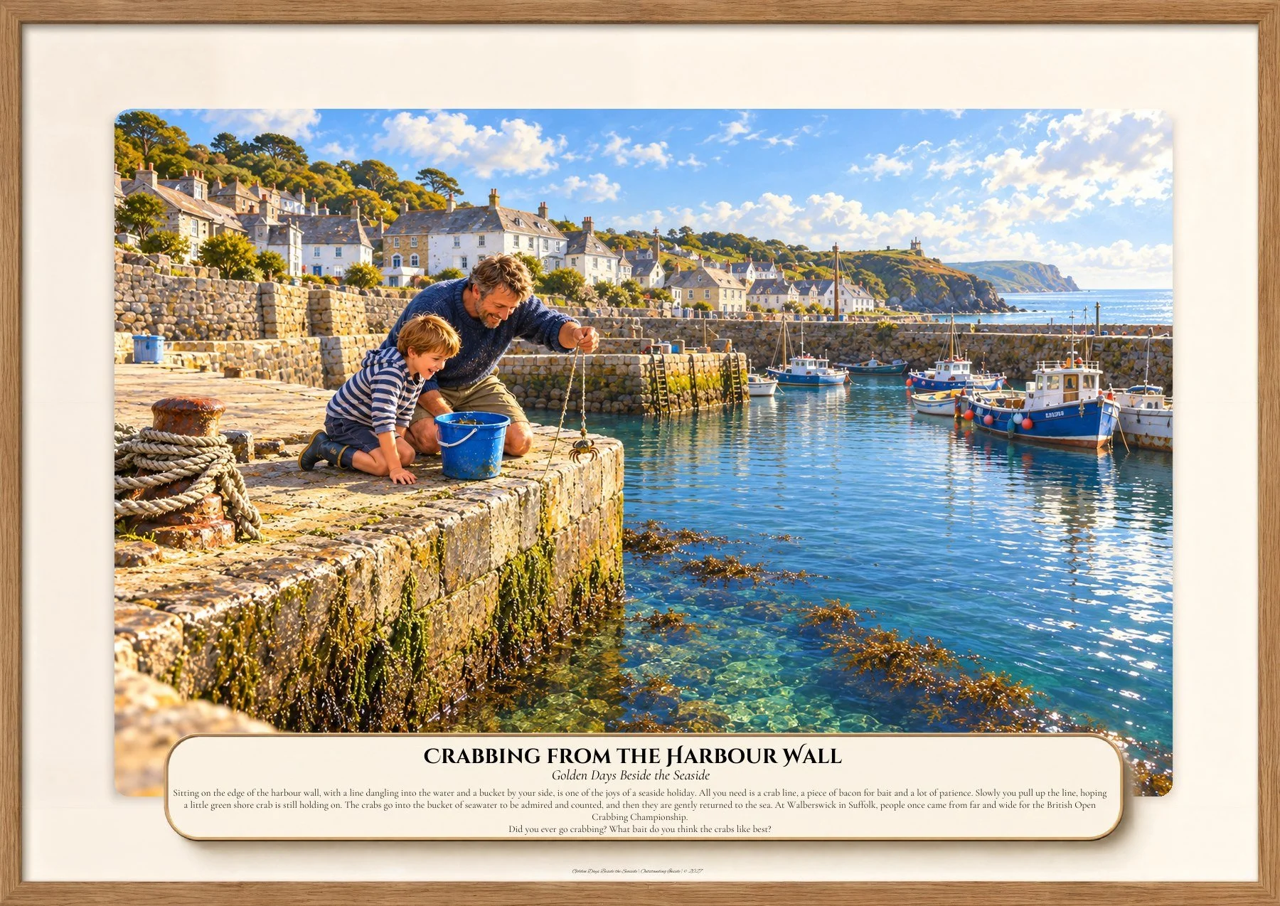 23 Crabbing from the Harbour Wall, Outstanding Inside.jpg