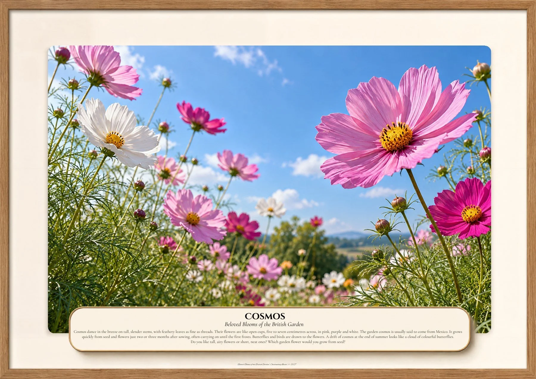 Cosmos, Beloved Blooms of the British Garden, Outstanding Inside