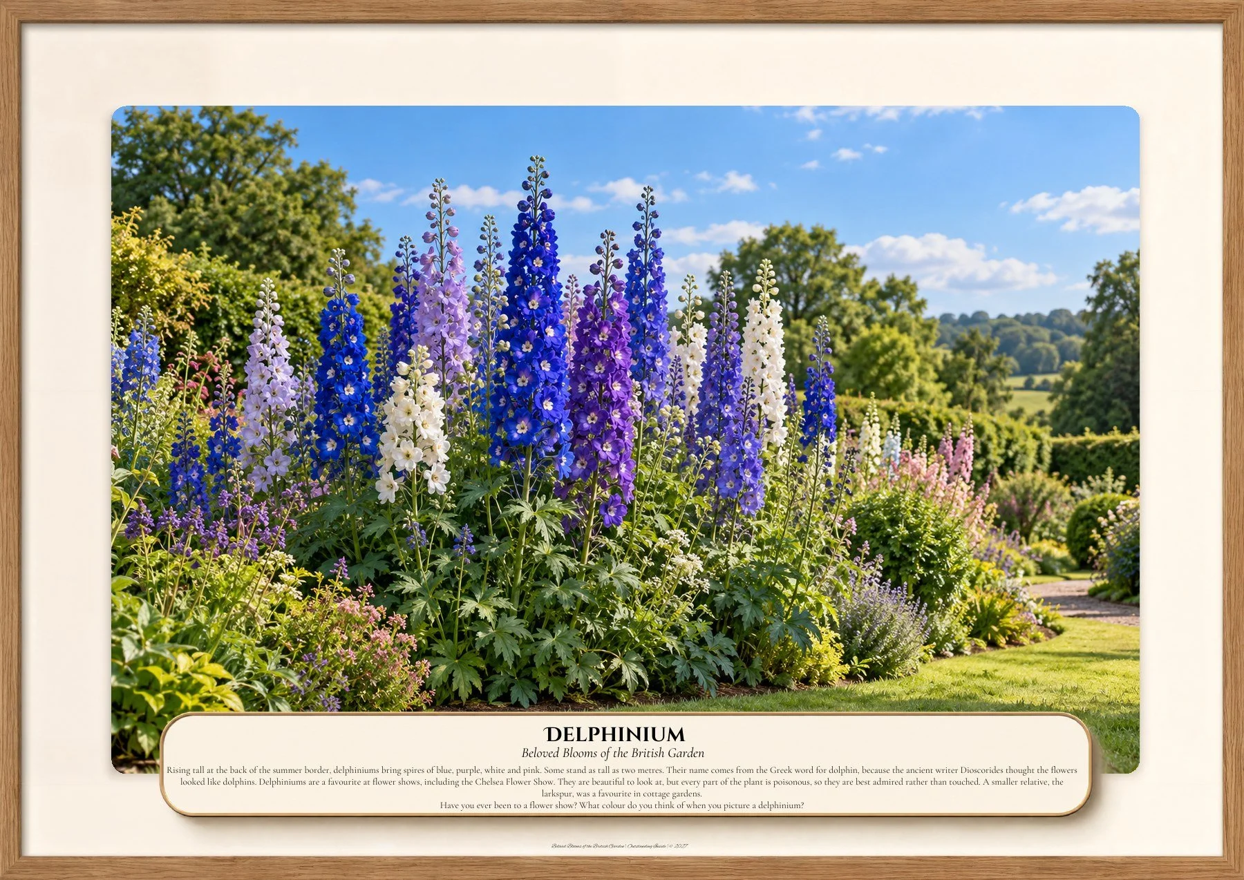Delphinium, Beloved Blooms of the British Garden, Outstanding Inside