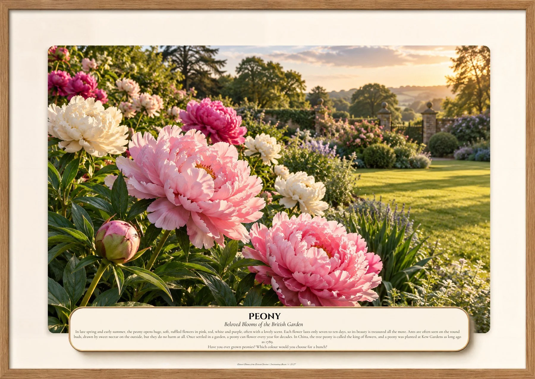 Peony, Beloved Blooms of the British Garden, Outstanding Inside