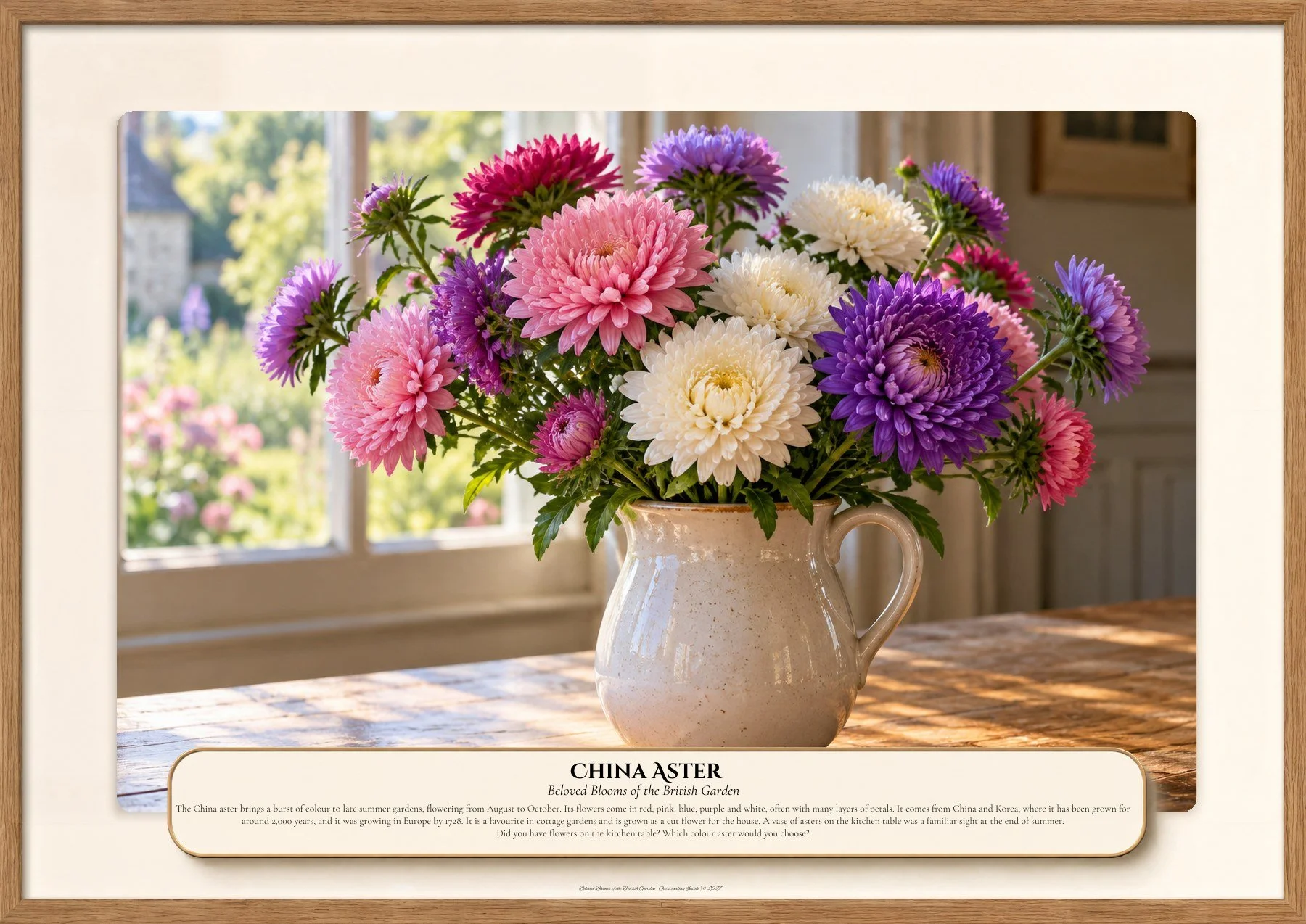 China Aster, Beloved Blooms of the British Garden, Outstanding Inside