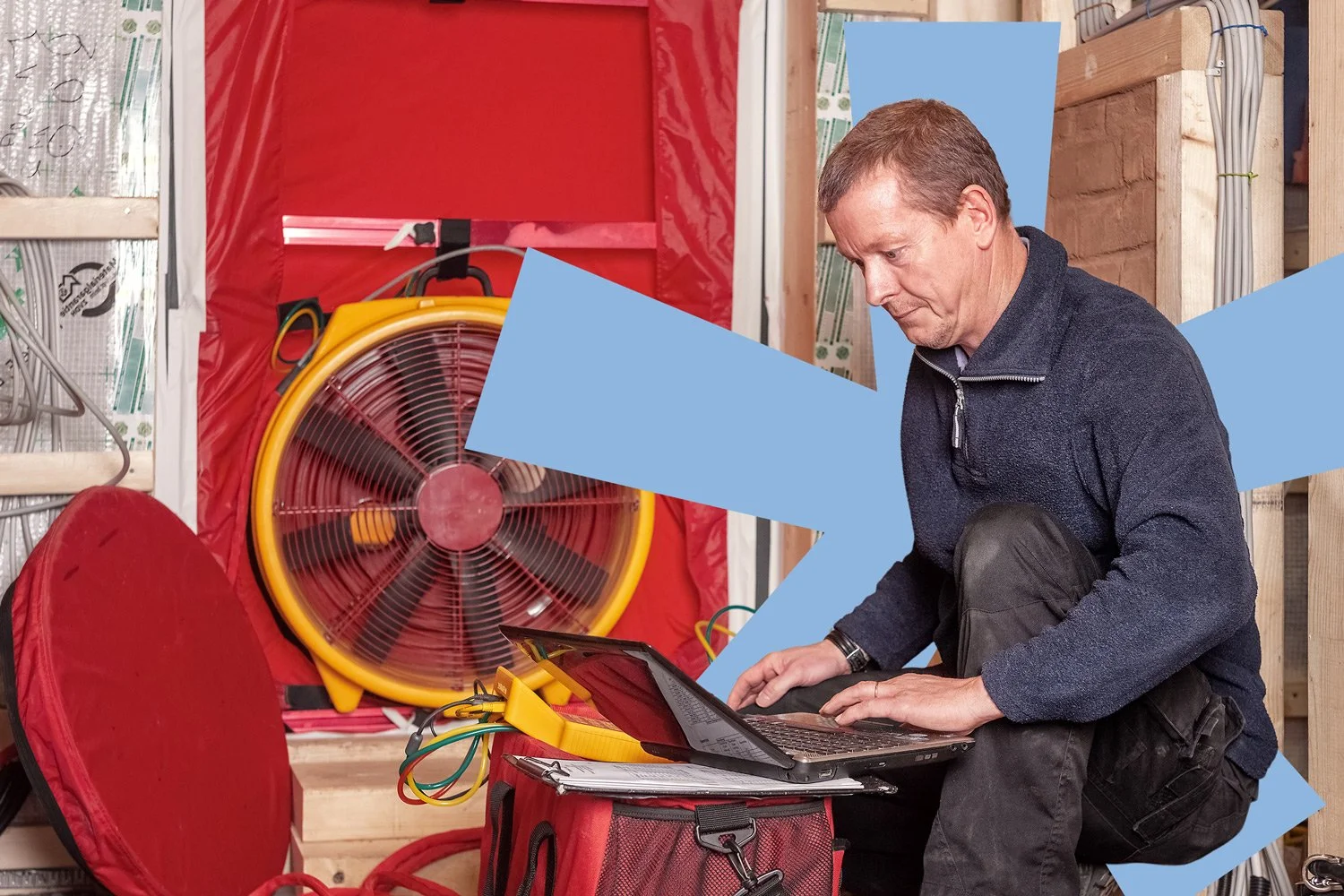 Blower door testing - RAMMIC - World-class research facilities