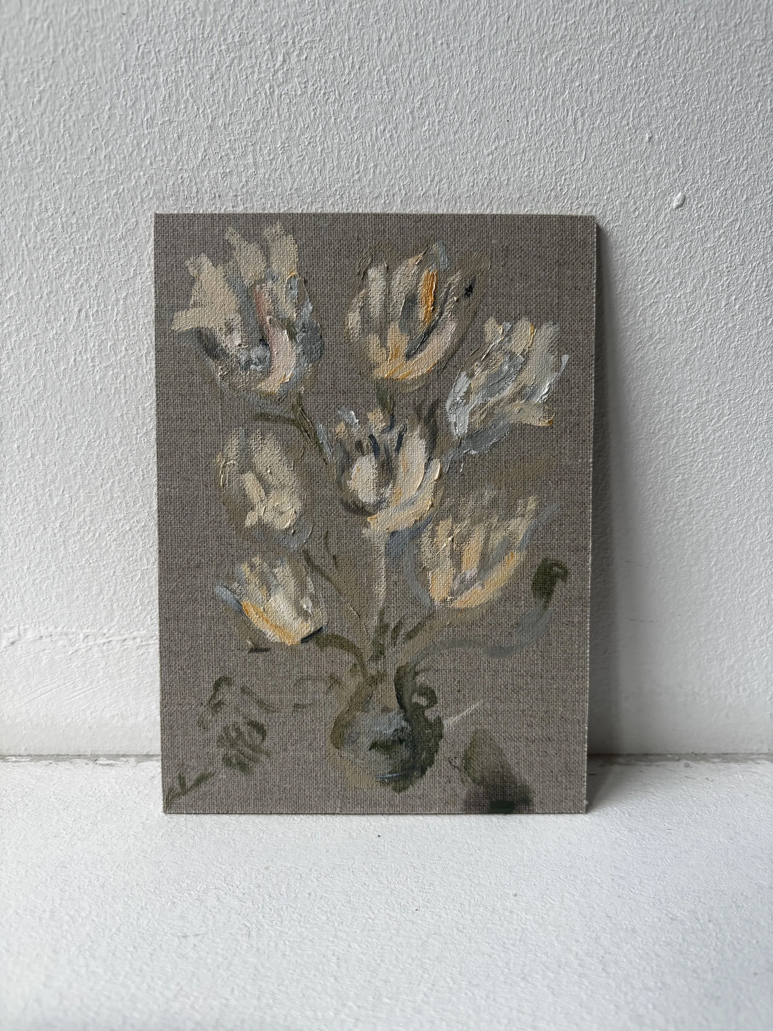 I can see England waving, white horses carry me,
Oil on linen, 13 x 18 cm
2026