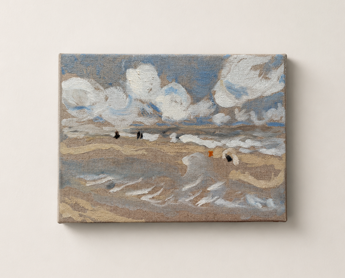 The Places I Carry (Walking Home Through Sand),
Oil on linen, 18 x 24 cm
2025