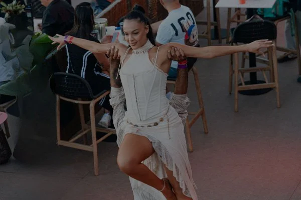 Latin dancers at Shakira Official Hospitality in Madrid