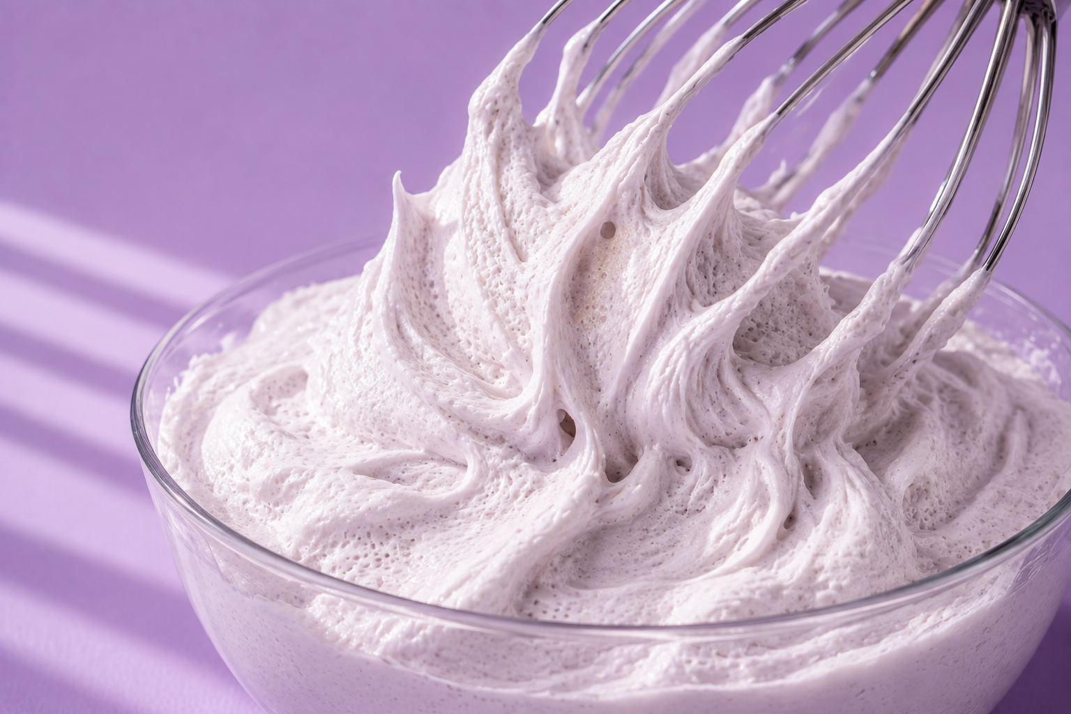 Skin Co. product being blended with a metal whisk.