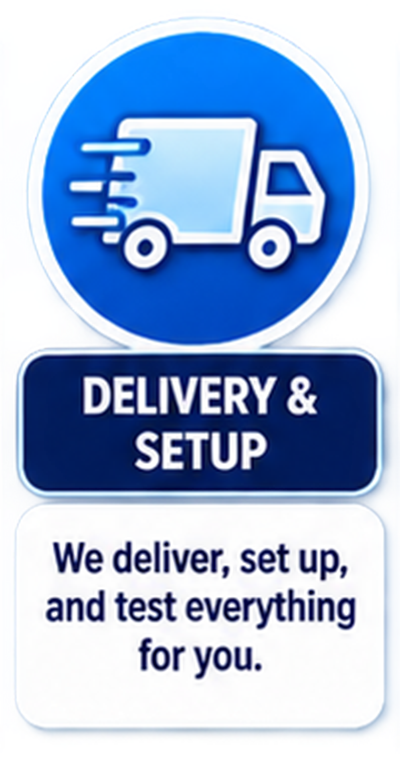 RMC Rentals delivers, sets up and tests party equipment before your experience begins.