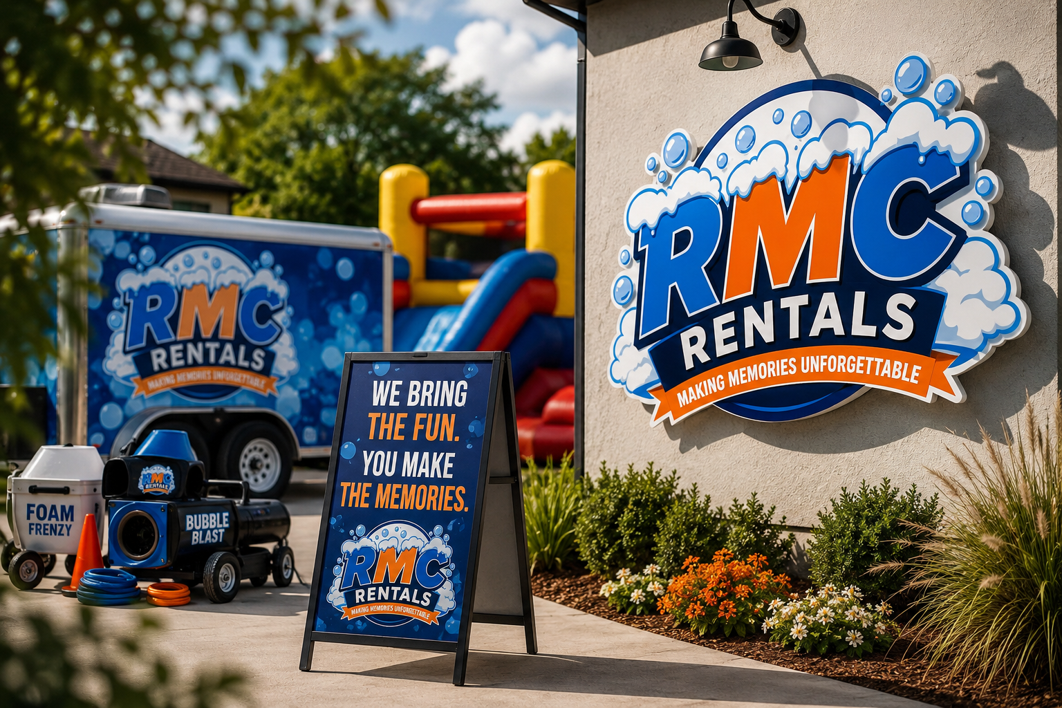 RMC Rentals party experiences and equipment for birthdays and special events in Fort Worth, Texas.