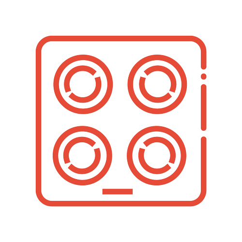 kitchen stovetop burners